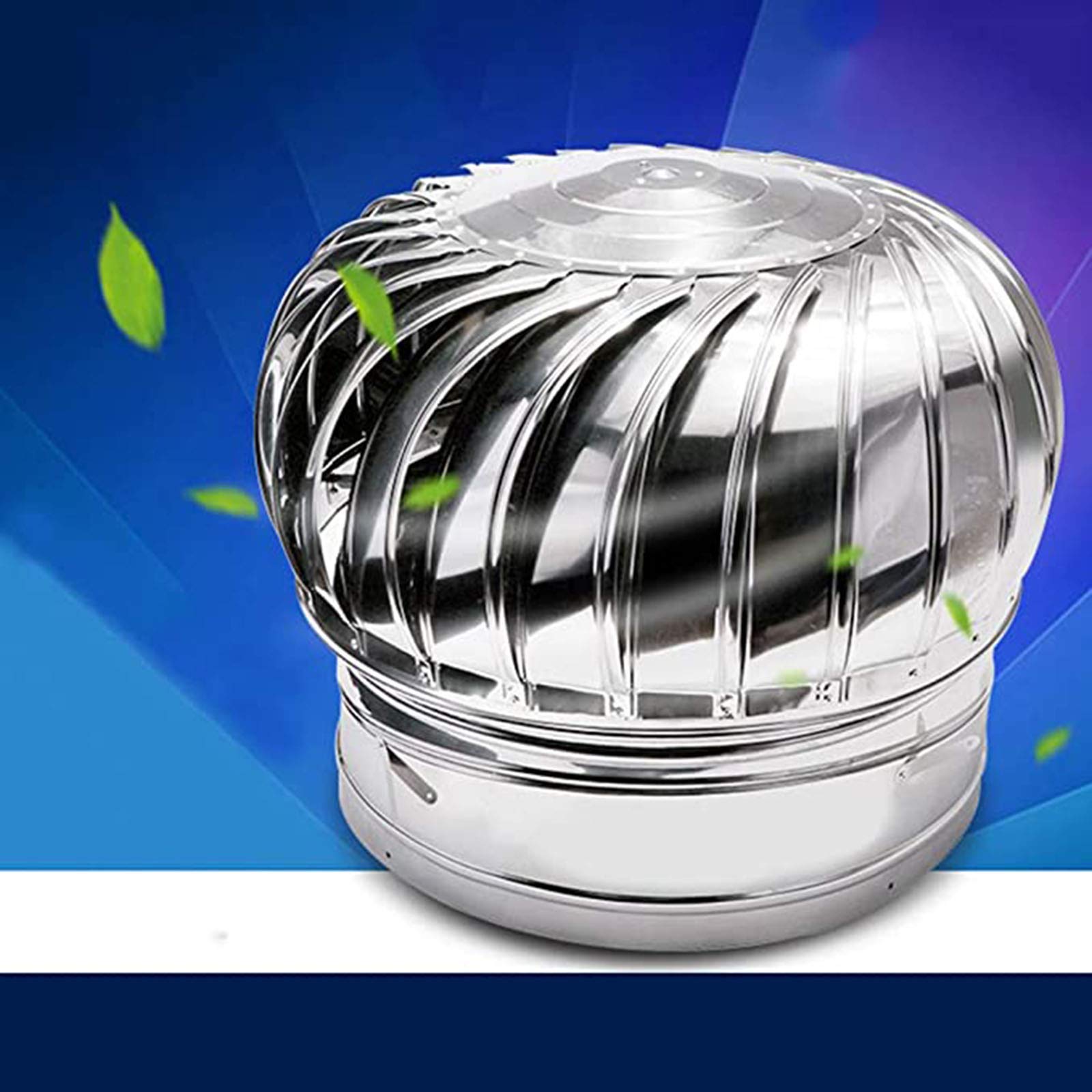 Stainless Steel Roof Turbine Ventilator - 150mm Energy Saving Wind Exhaust Fan for Attic, Farm, Factory & Warehouse Ventilation - Weatherproof Chimney Cap & Air Duct Cover for Outdoor Use