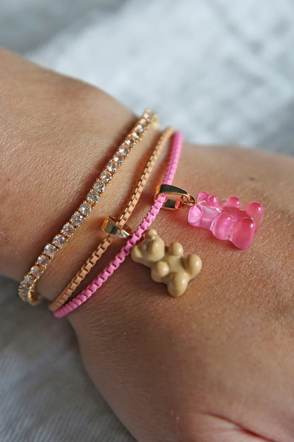 Plastalina Bracelet in Salted Caramel Color - Stylish Stretch Beaded Bracelet for Women | Perfect for Casual Wear, Office Accessories & Gift Giving