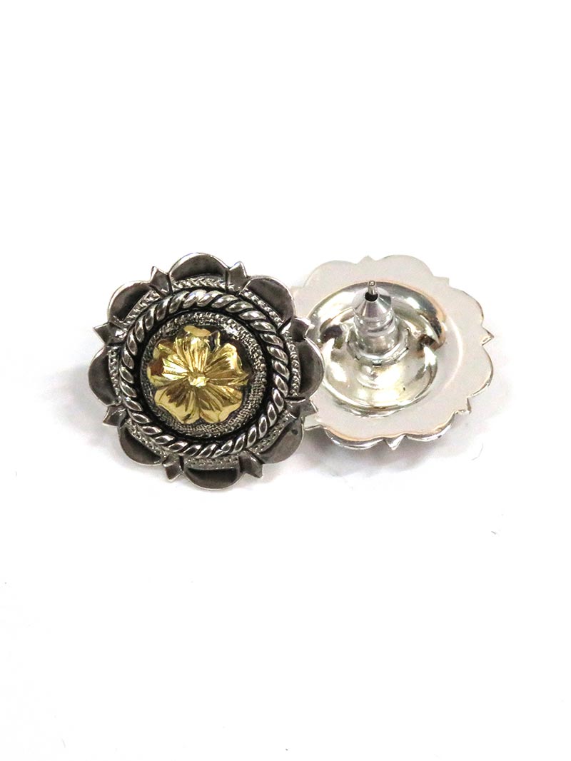 Bar V Ranch 311 215 Silver Flower Earrings with CZ Center - Elegant Dangle Earrings for Women, Perfect for Weddings, Parties & Special Occasions