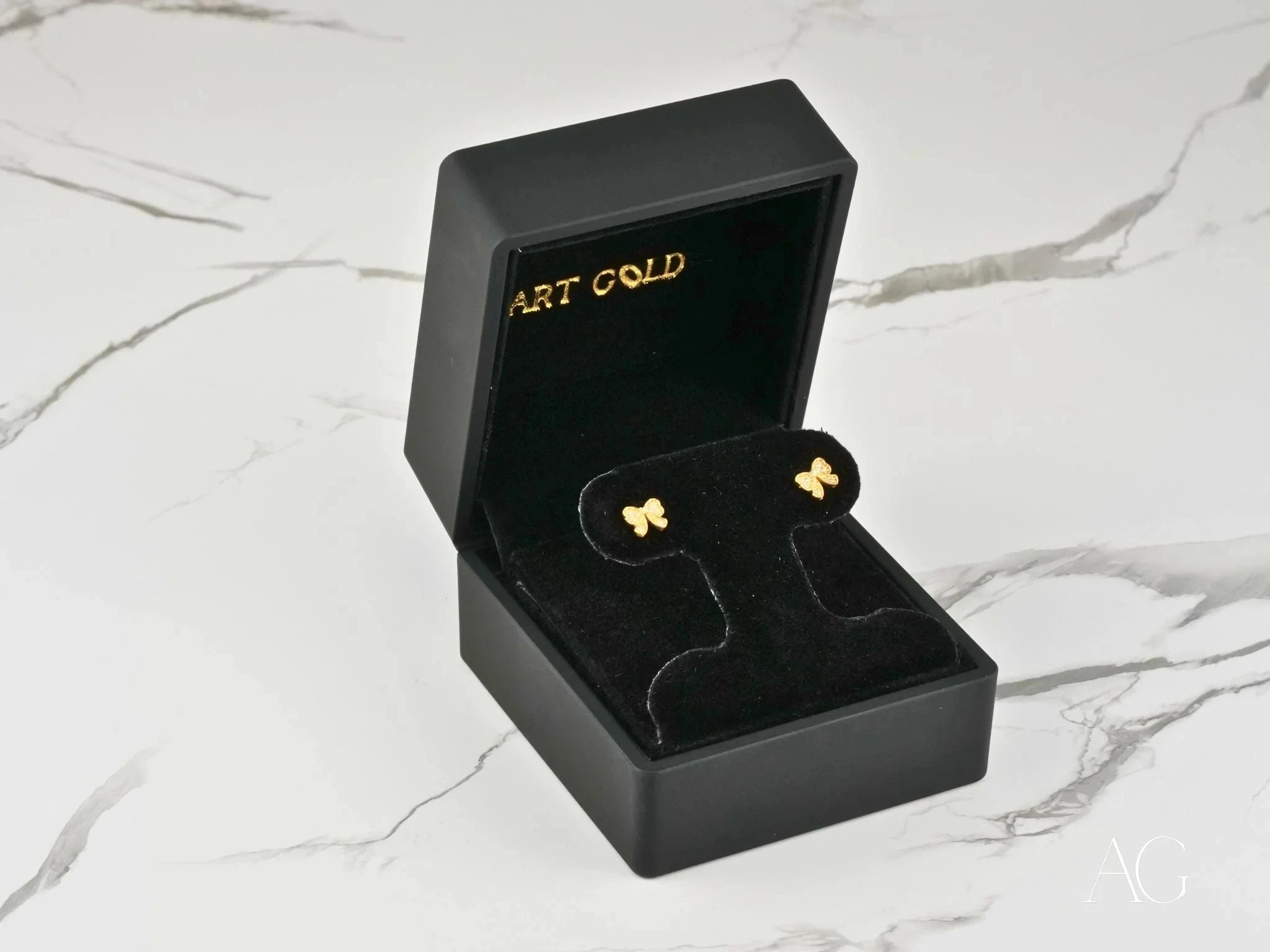 18K Gold CZ Bow Earrings for Women - Elegant Cubic Zirconia Stud Earrings - Perfect for Weddings, Parties & Everyday Wear