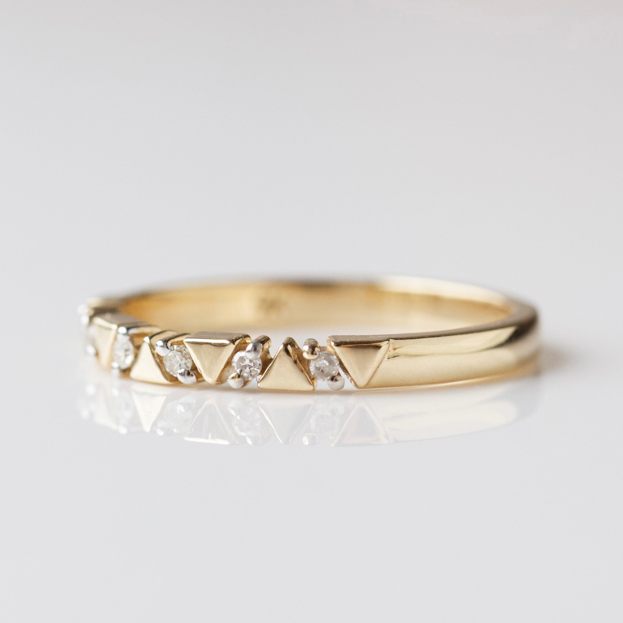 Diamond Unity Ring for Women - Elegant 14K Gold Plated Wedding Band, Promise Ring, or Anniversary Gift - Perfect for Engagements, Weddings & Special Occasions