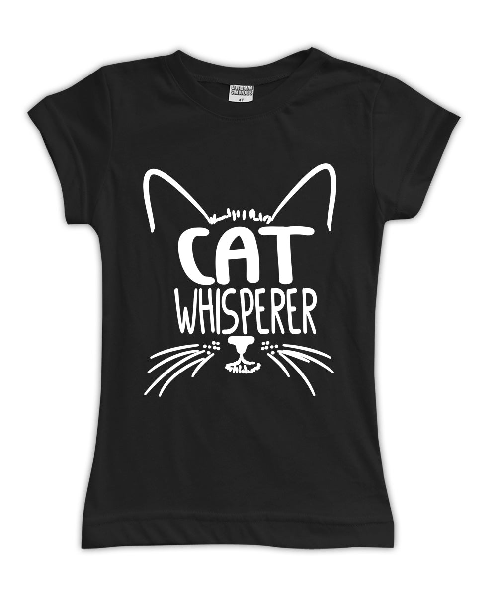 Cat Whisperer Fitted Tee - Soft Cotton Cat Lover T-Shirt for Women - Perfect for Casual Wear, Cat Cafes & Pet Owner Gifts