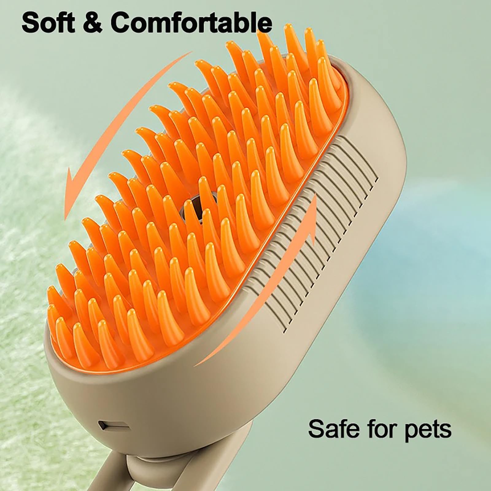 3-in-1 Self Cleaning Steam Cat Brush - Pet Grooming Brush with Massage Function for Cats & Dogs | White | Removes Pet Hair Easily | Perfect for Home Grooming & Relaxation Sessions