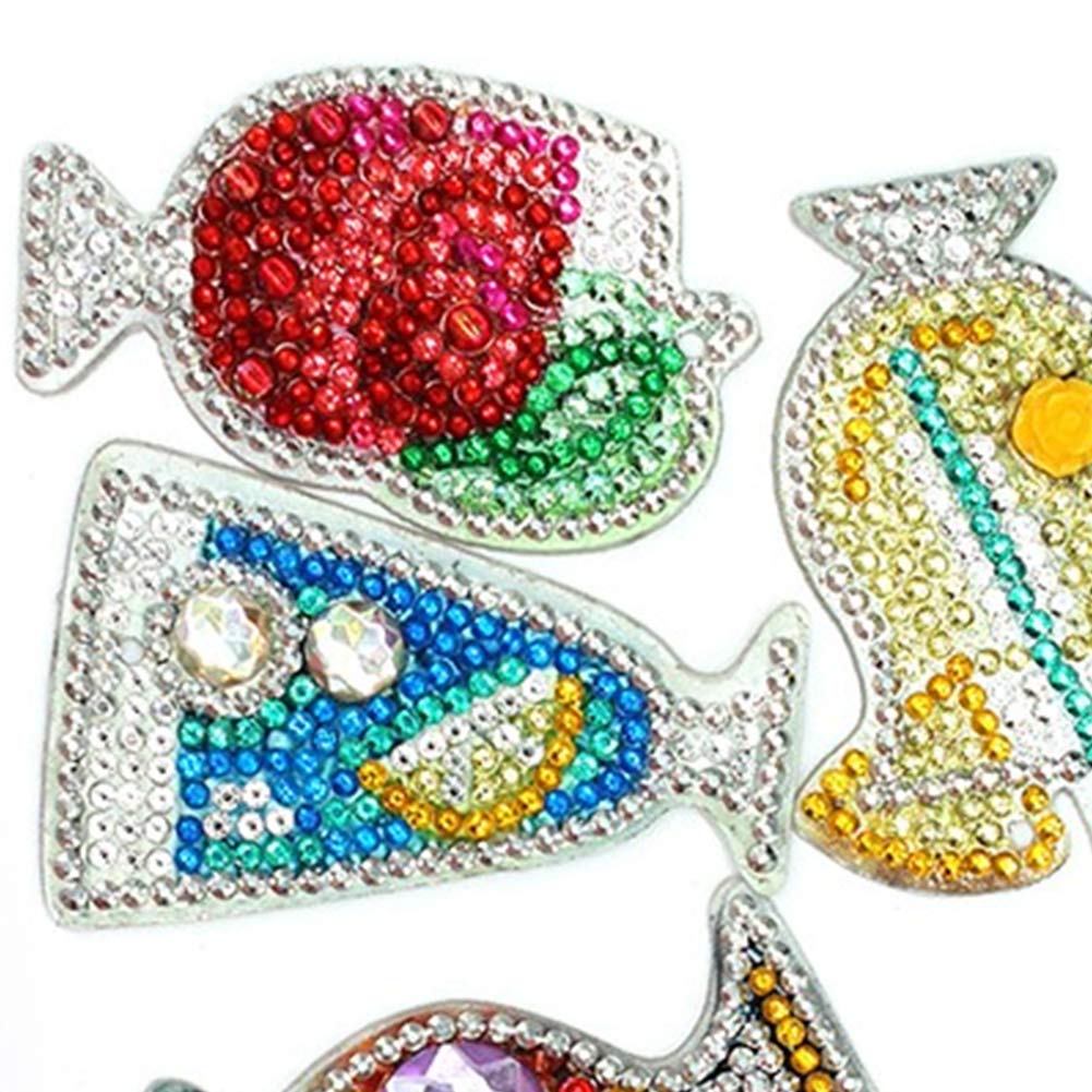 4Pcs DIY Resin Keychain Kit - Custom Painting Key Rings for Home Decor, Luggage Tags, Gifts & Festival Crafts - Perfect for DIY Lovers & Handmade Enthusiasts