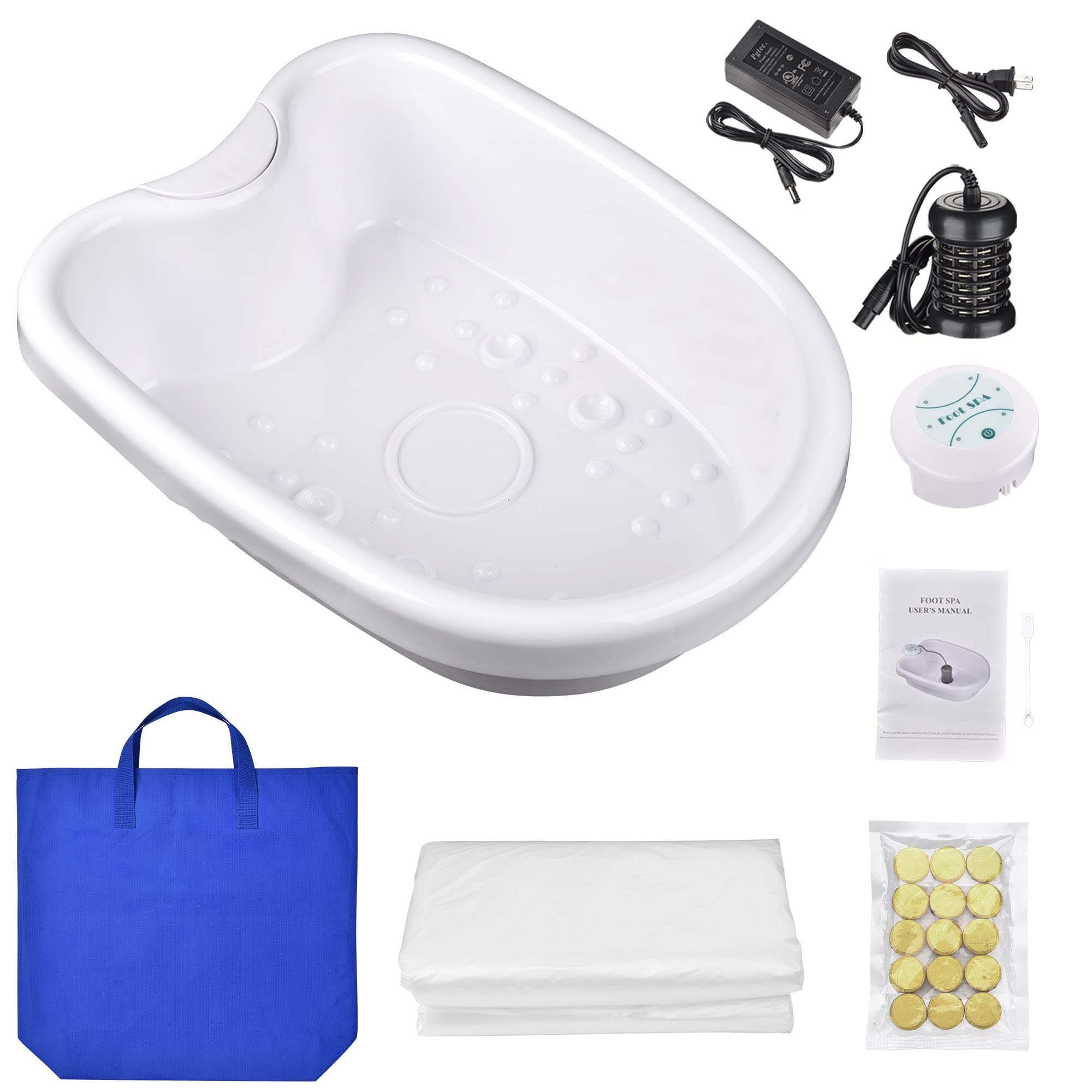 AW Ionic Detox Foot Spa Machine Kit with Liners & Carrying Bag - Home Spa Therapy for Relaxation, Detox & Foot Care - Perfect for Self-Care & Wellness Routines
