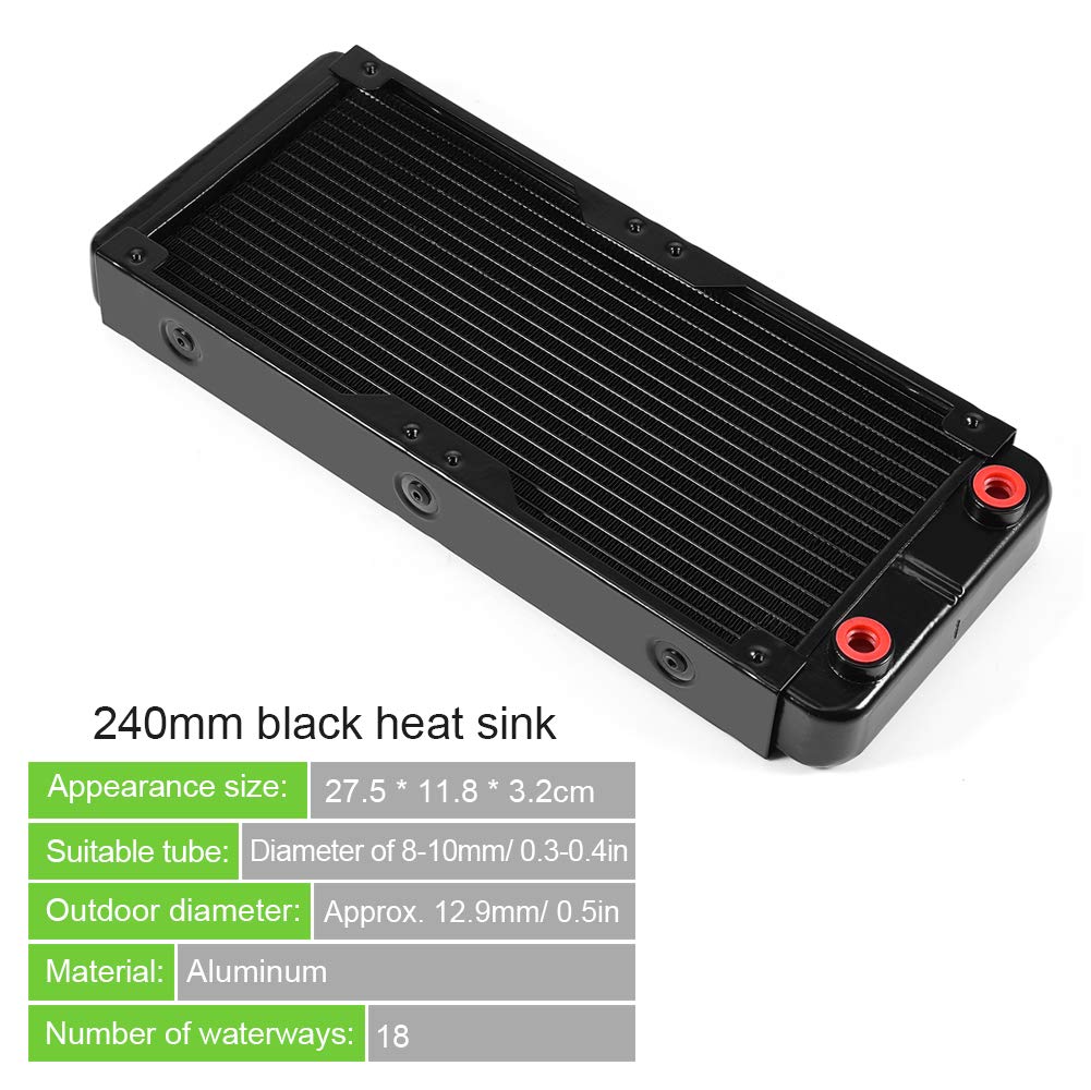 240mm RGB Water Cooling Kit for PC - CPU Liquid Cooler with LED Fans, Aluminum Radiator & Quiet Pump - Perfect for Gaming Rigs, Overclocking & High-Performance Computers
