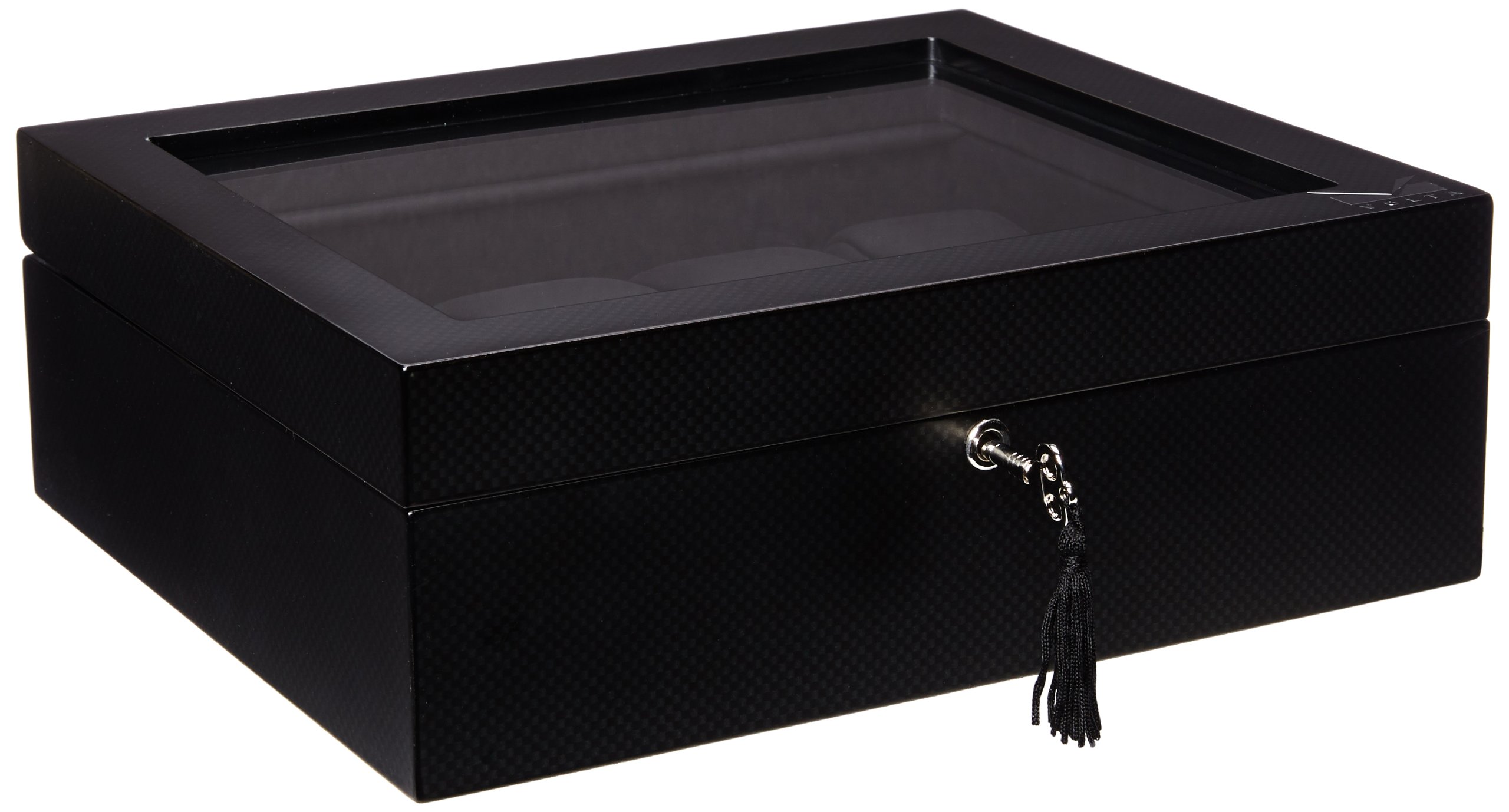 Volta 31-560920 Carbon Fiber Watch Case - Premium Luxury Watch Storage Box with Scratch-Resistant Protection | Perfect for Watch Collectors, Display & Travel Use