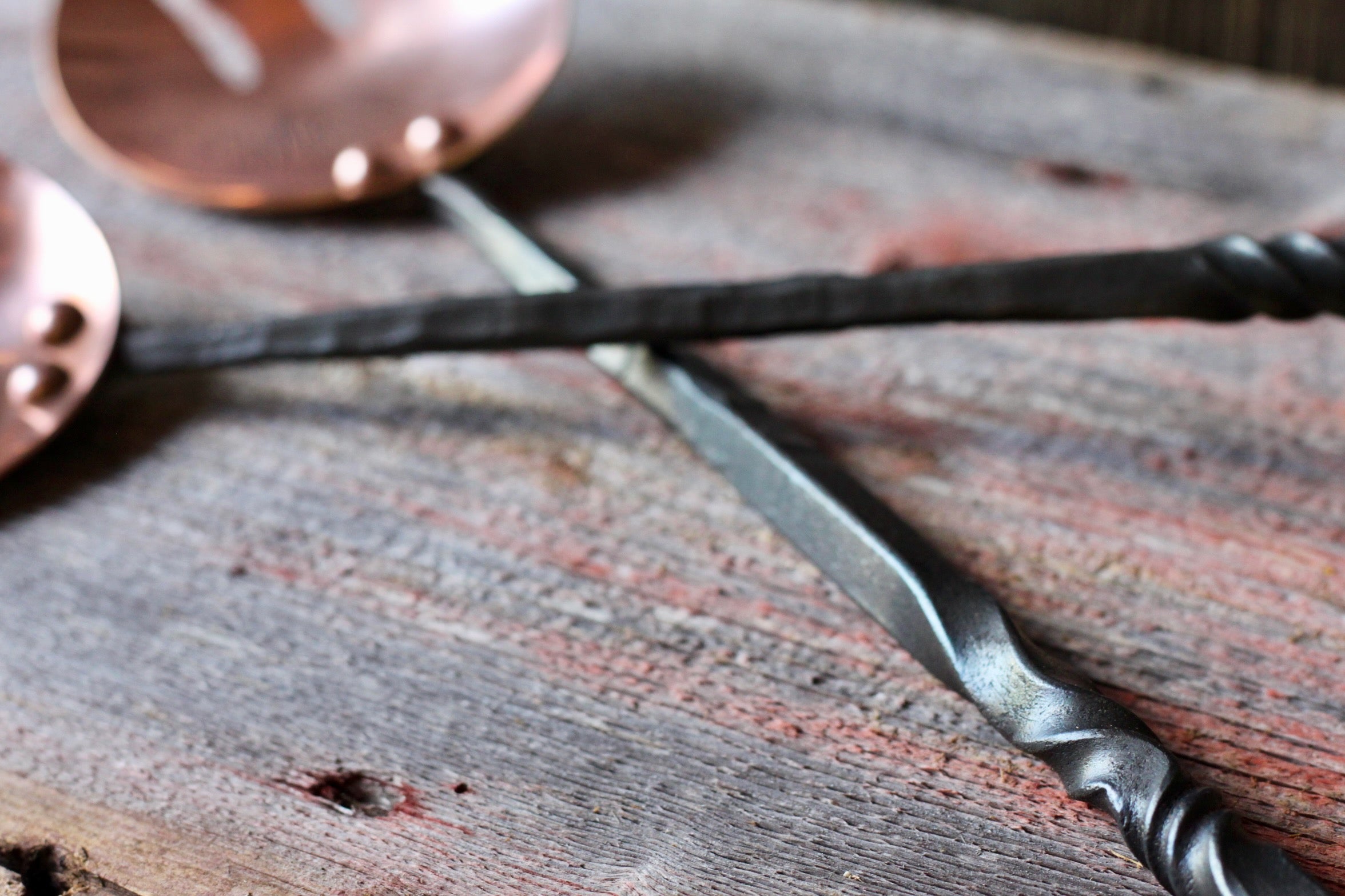 Premium Copper Salad Tongs - 12