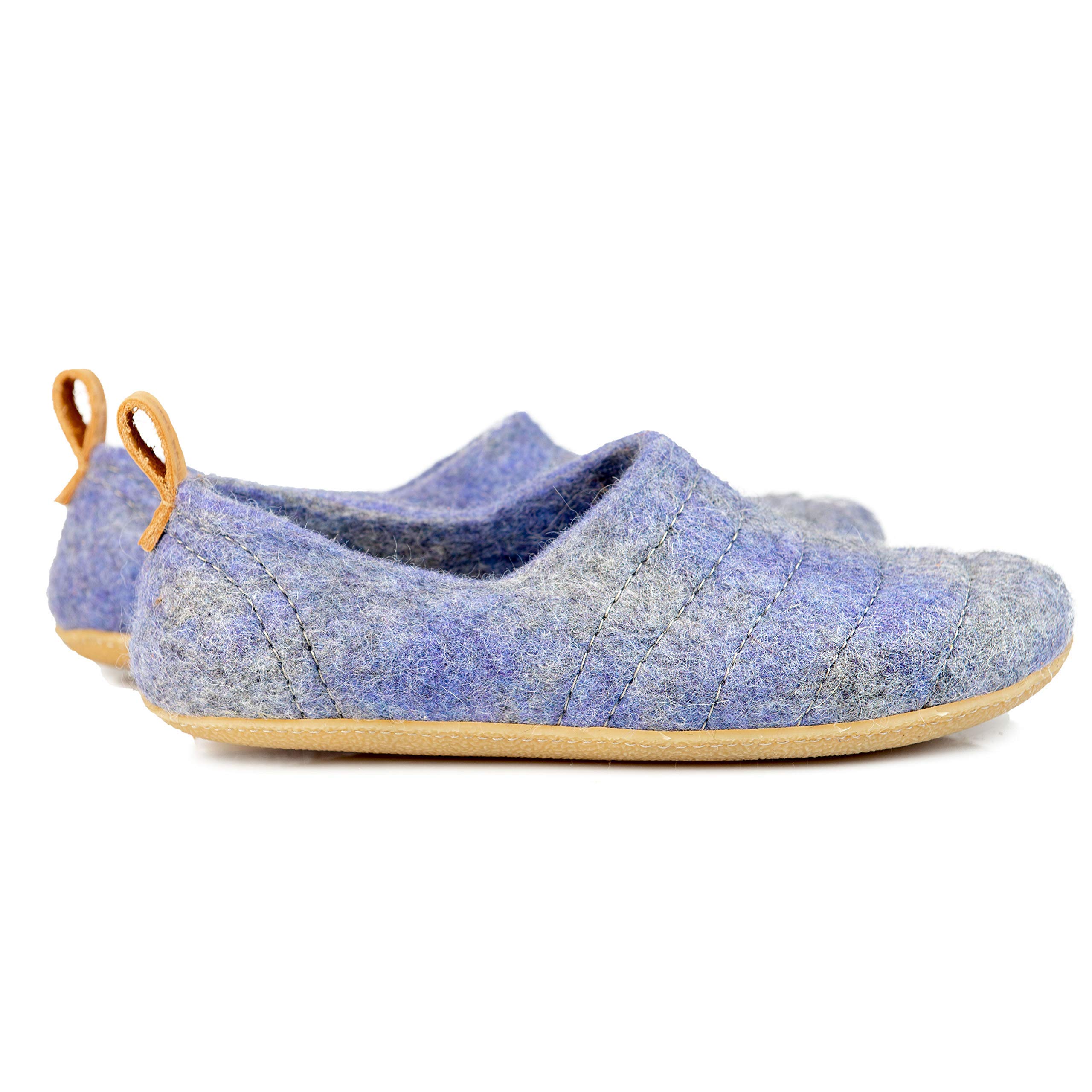 Cozy Natural Wool Slippers for Men - Warm Winter House Shoes with Non-Slip Sole - Perfect Gift for Dad, Father's Day & Christmas - Ideal for Indoor Comfort, Lounge Wear & Relaxation at Home