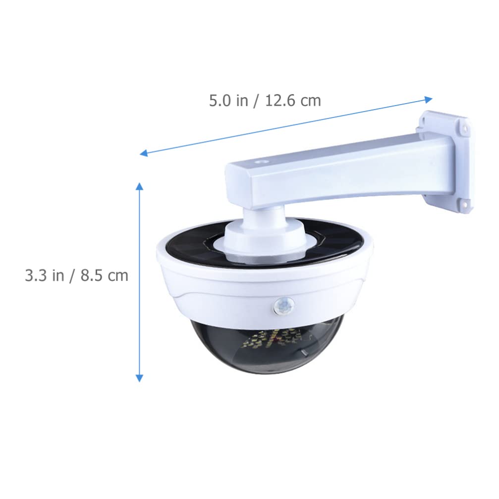 OSALADI Fake Security Camera with LED Lights - Dummy Surveillance Camera, Anti-Theft Warning Light, Motion Sensor, Outdoor Plastic Charging Light - Perfect for Home Security & Business Protection