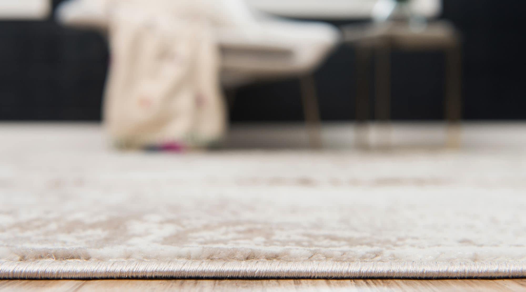 Monte Carlo Collection 6' x 9' Beige Area Rug - Soft Medium Pile Living Room Carpet for Large Spaces, Dining Rooms & Open Floor Plans | Home Decor, Office, Bedroom