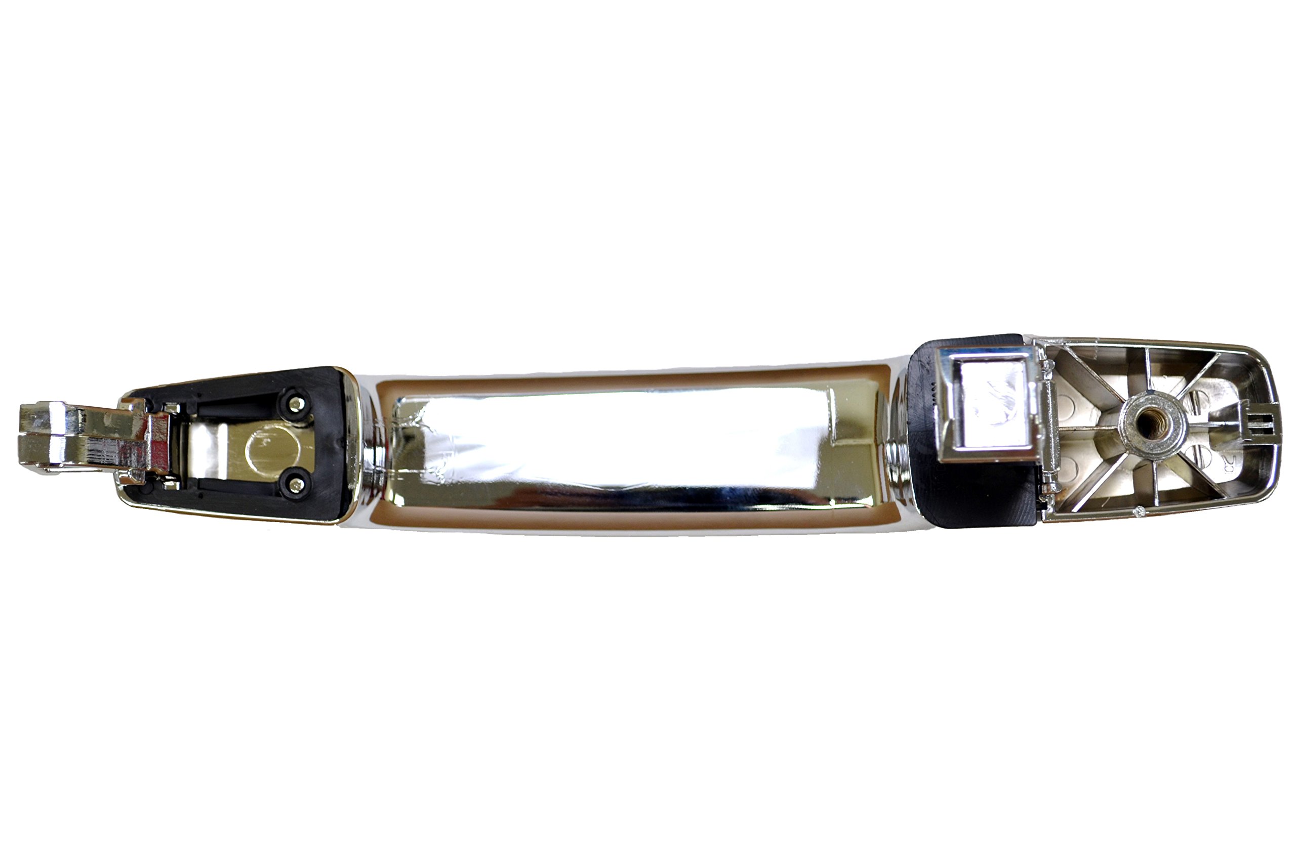 GM-3003M-R Chrome Exterior Door Handle for PT Auto Warehouse - Left or Right Rear Replacement - Perfect for Car Door Repair & Restoration Projects