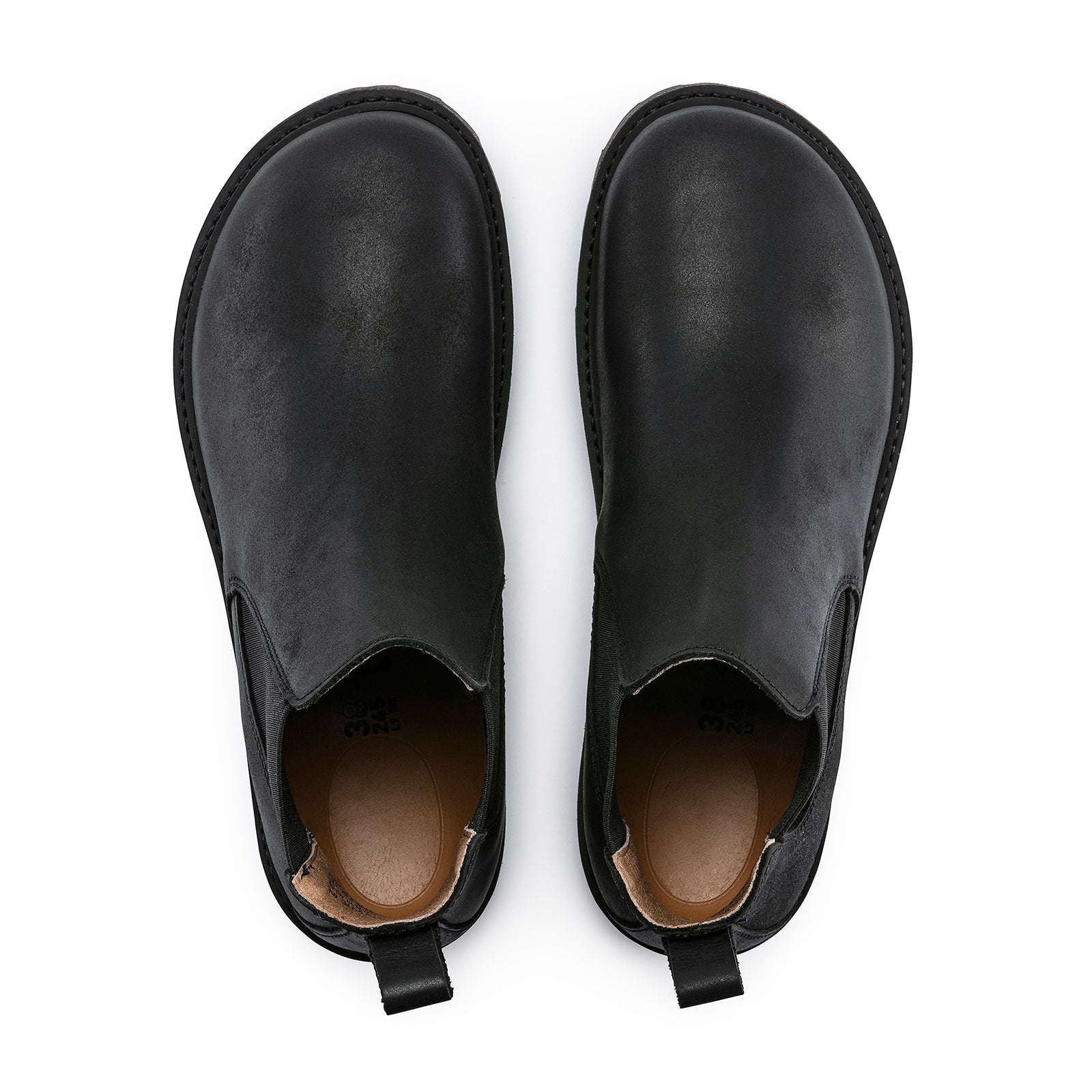 Birkenstock Stalon Narrow Chelsea Boots for Women - Black Oiled Nubuck Leather Ankle Boots | Comfortable Slip-On Shoes for Work, Casual Outfits & Winter Walking