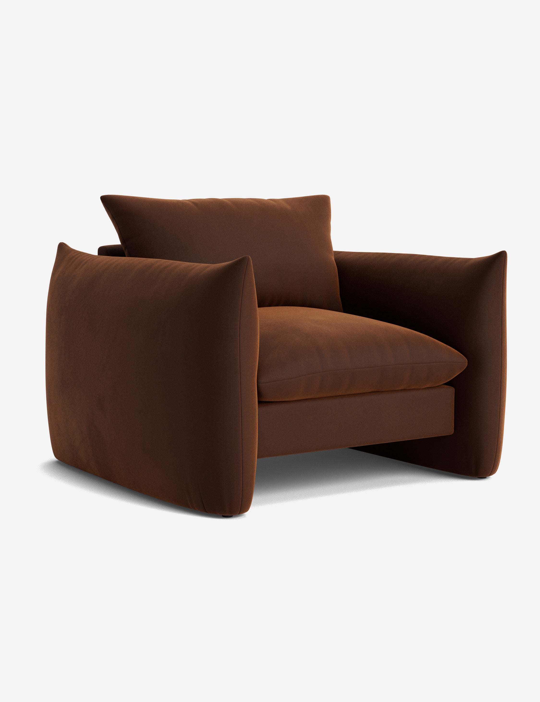 Stylish Banks Accent Chair - Modern Upholstered Lounge Chair for Living Room, Bedroom & Office - Comfortable Reading Chair with Sturdy Wooden Legs