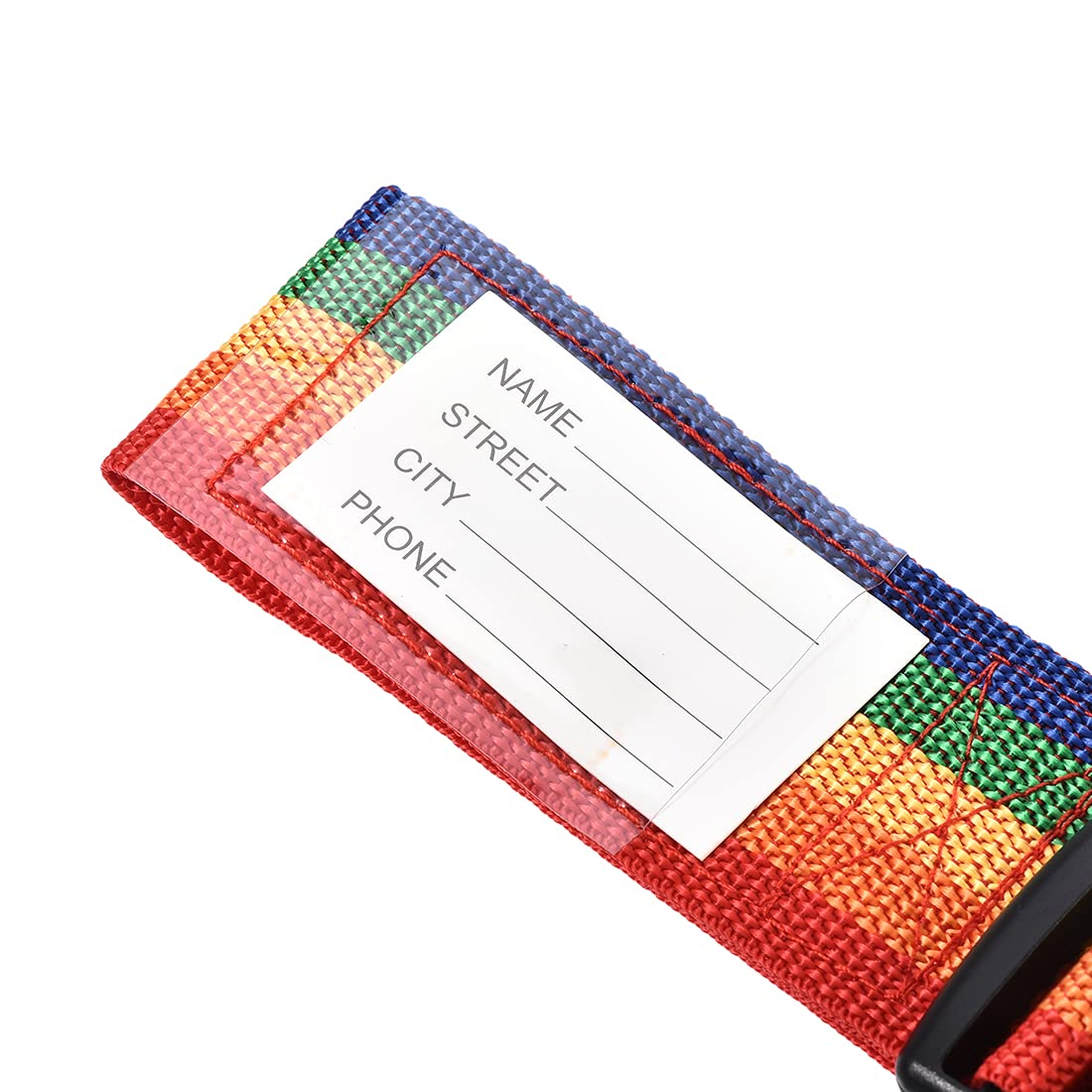 uxcell 4Mx5cm Adjustable Luggage Strap with Buckle - Durable PP Suitcase Belt for Travel (Red, Orange, Yellow, Green, Blue) - Secure & Organize Luggage During Air Travel, Road Trips & Train Journeys