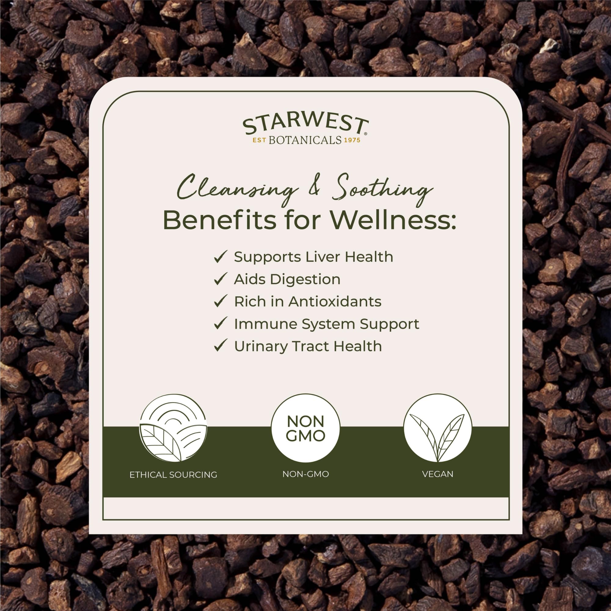 Organic Roasted Dandelion Root Tea - 1 Pound Bulk Loose Leaf Herbal Tea for Detox & Digestion - Perfect for Morning Brews, Afternoon Relaxation & Wellness Rituals