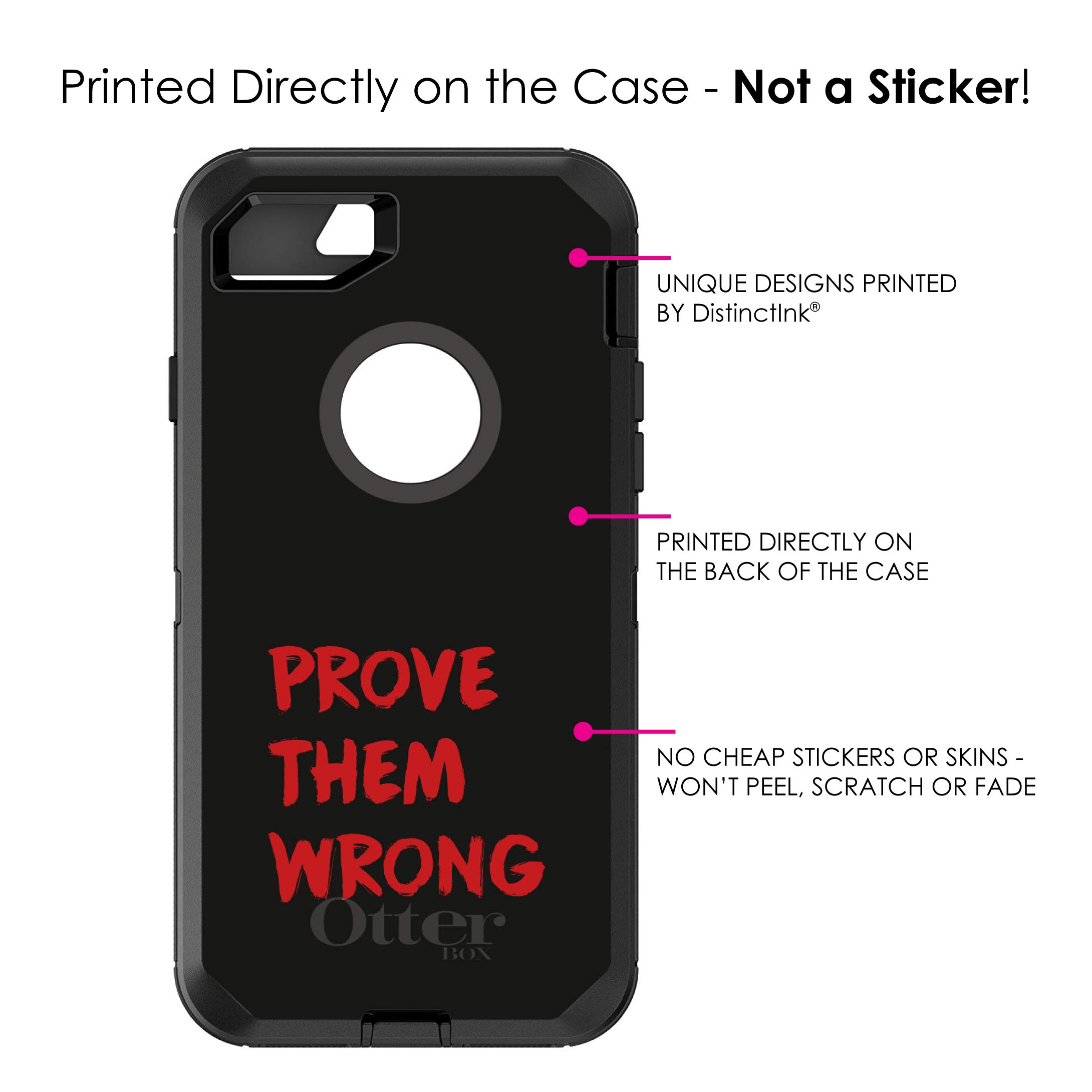 DistinctInk Shockproof Case for iPhone 7 Plus / 8 Plus (5.5 Inch) - Heavy Duty Protective Cover with Built-in Screen Protector | Replacement for OtterBox Defender | Black & Red Design | Perfect for Outdoor Activities, Construction Work & Extreme Sports Protection