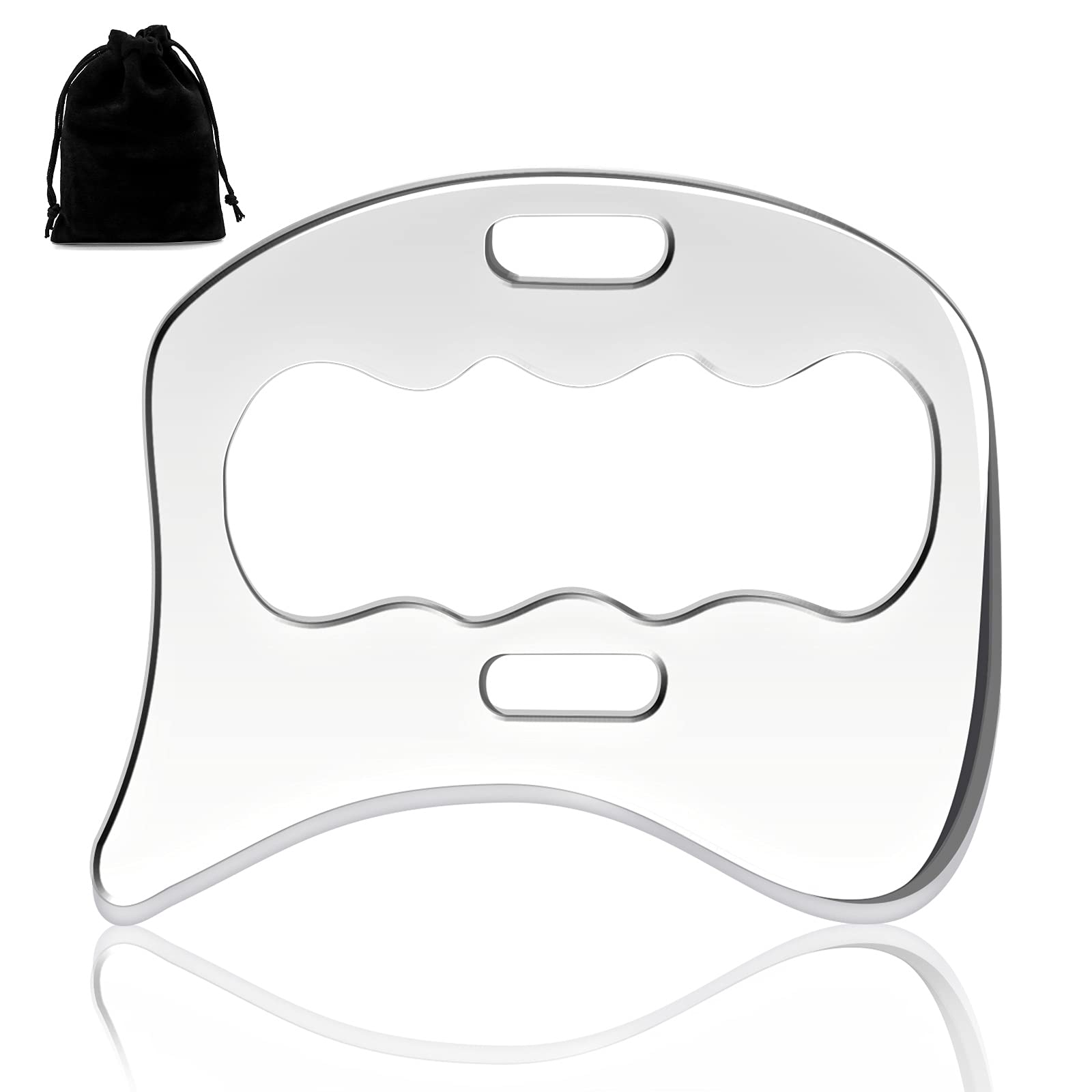 Premium Stainless Steel Gua Sha Massage Tool - IASTM Scraping Therapy for Soft Tissue Relief, Physical Therapy & Muscle Recovery - Perfect for Back, Neck, Shoulder, Leg & Arm Pain Relief - Ideal for Home Use, Spa Treatments & Professional Therapy Sessions