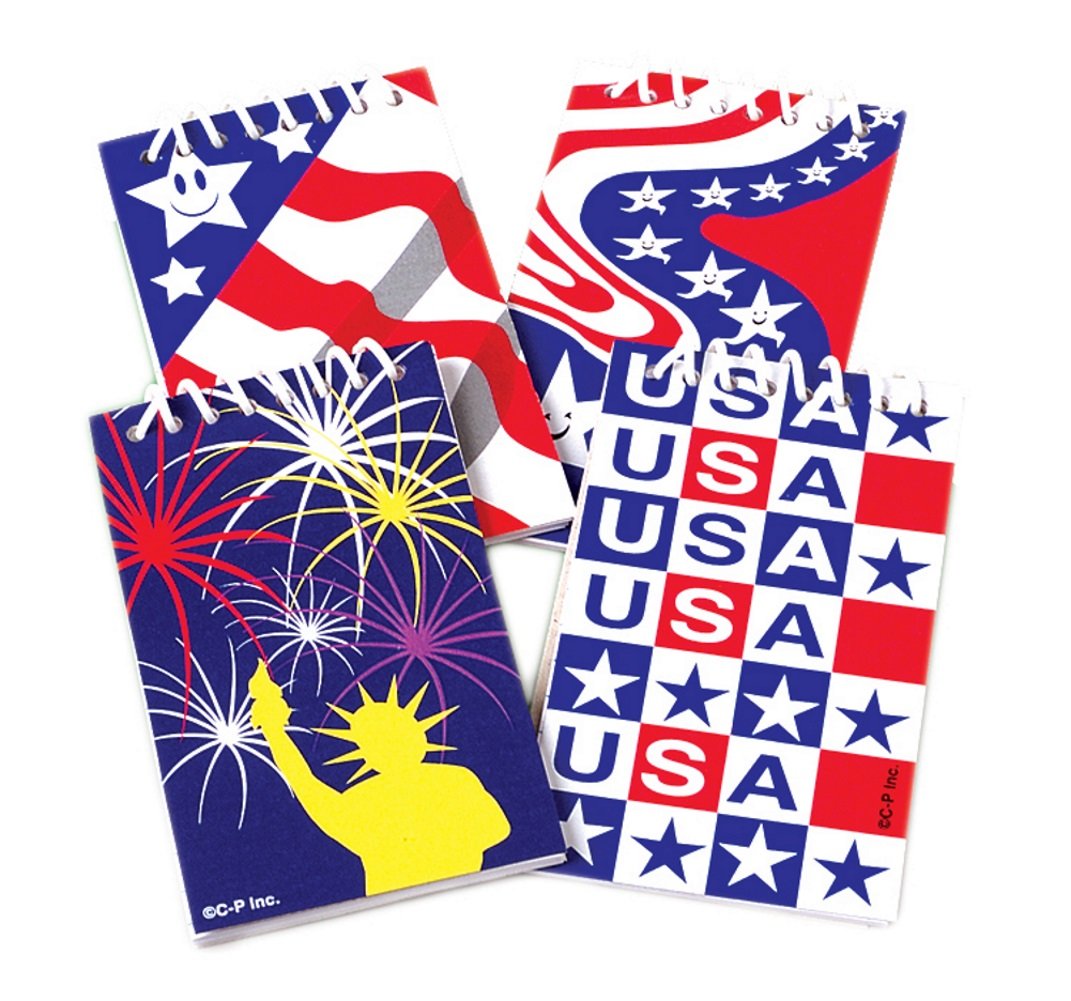 Marvel Trading Company Patriotic Notepads 3.5 Inch - Red White Blue American Theme Notepads, 12 Pack - Perfect for 4th of July Party Favors, School Supplies & Office Memo Pads