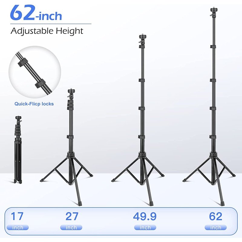 Extendable Adjustable Phone Tripod Stand with Wireless Remote - Perfect for Vlogging, Travel, and Hands-Free Selfies