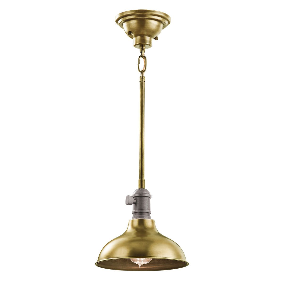 Cobson 1Lt Convertible Pendant/Semi Flush Mount Light Fixture - Multiple Finishes - Perfect for Dining Room, Bedroom & Kitchen Lighting