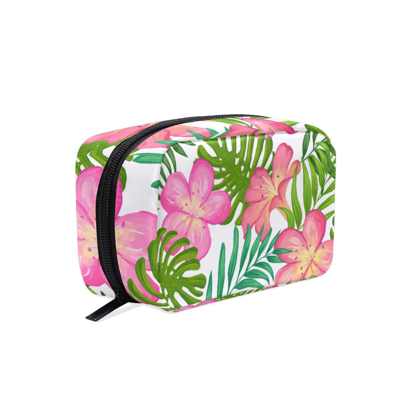 Floral Makeup Bag for Women - Travel Cosmetic Pouch & Brush Organizer - Perfect for Vacation & Daily Use