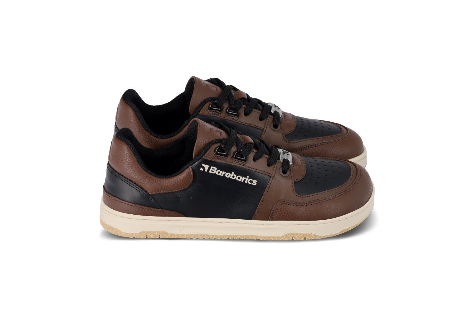 Barefoot Sneakers for Men & Women - Barebarics Wave Black & Dark Brown Minimalist Shoes | Lightweight & Flexible for Running, Walking & Gym Workouts