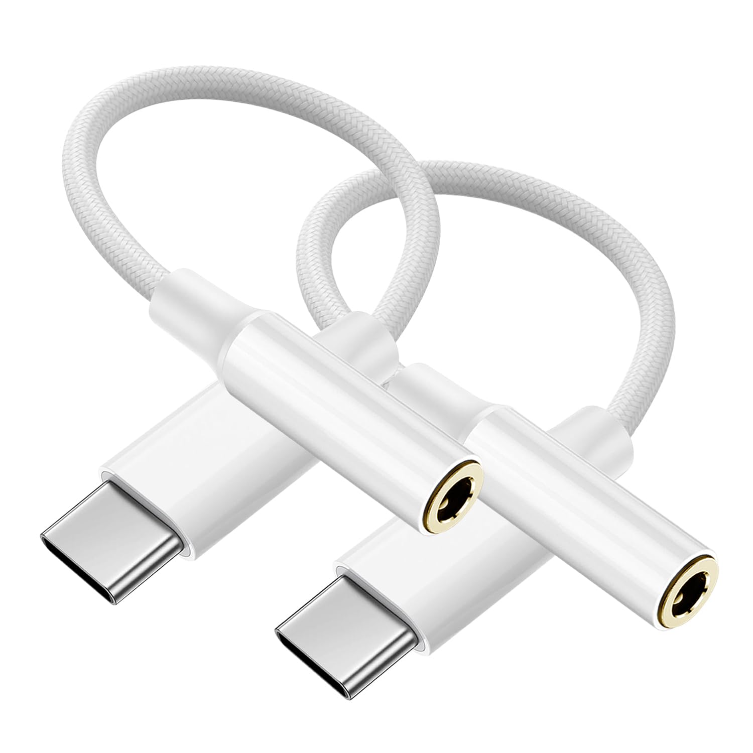 Critin 2-Pack USB C to 3.5mm Headphone Adapter - Type C Audio Jack Converter for iPhone 15/15 Pro/Pro Max/Plus & Samsung Galaxy S23/S22/S21 Ultra - Perfect for Music, Gaming & Calls on Your Smartphone