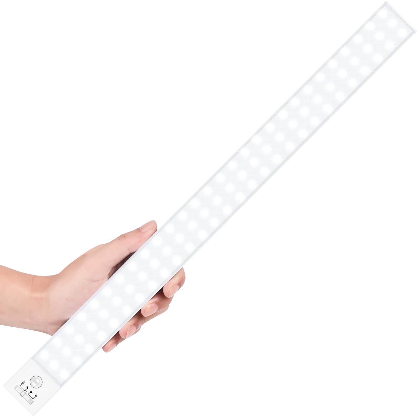 Alivation 3 Pack 36 LED Closet Lights + 1 Pack 84 LED Closet Lights - Motion Sensor Wireless Under Cabinet Lighting for Wardrobe, Kitchen, Garage & Stairs - Battery Operated, Easy Installation, Bright White Light