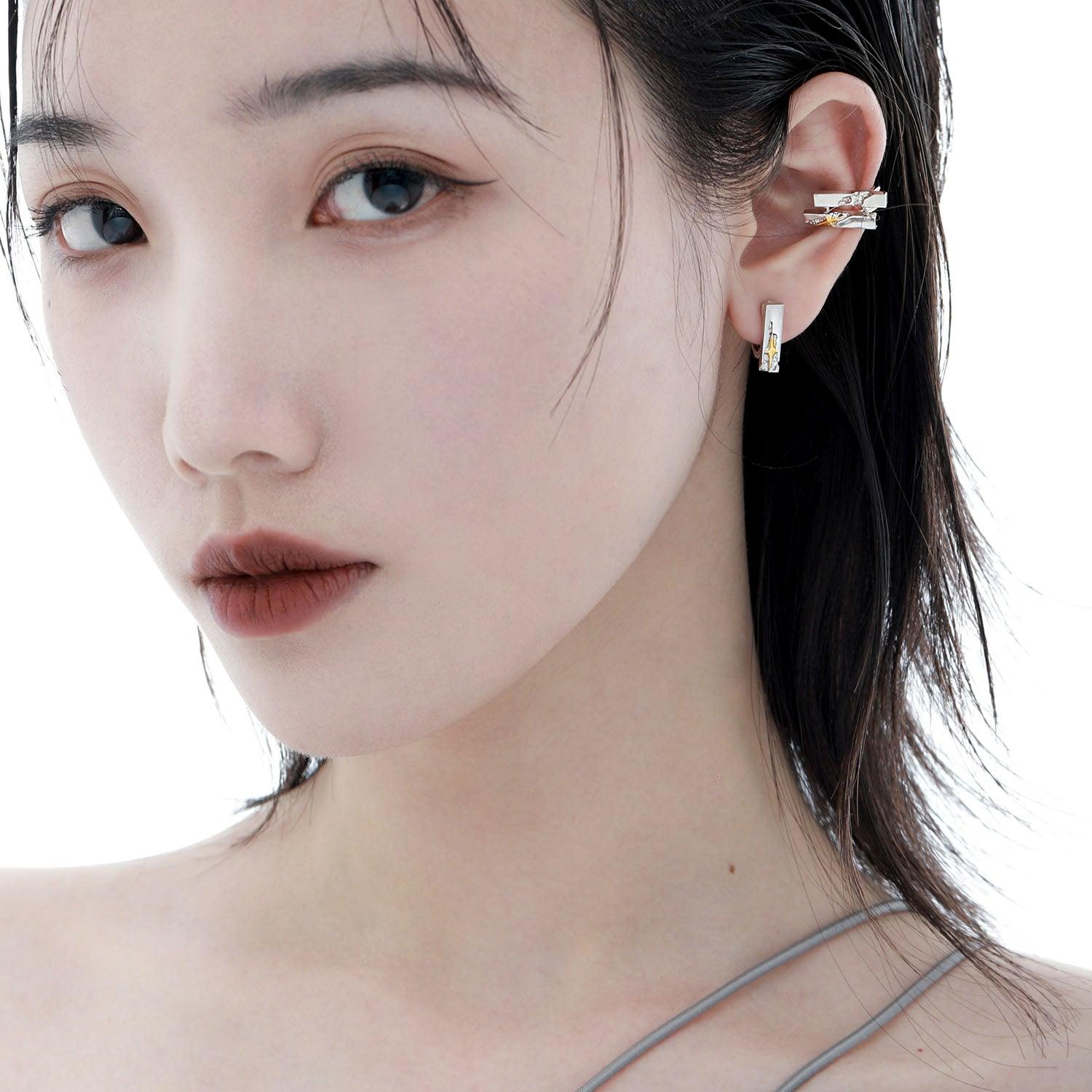 Starfall Y2K Ear Clips - Trendy 2000s Retro Fashion Earrings for Women & Girls | Perfect for Parties, Concerts & Everyday Wear