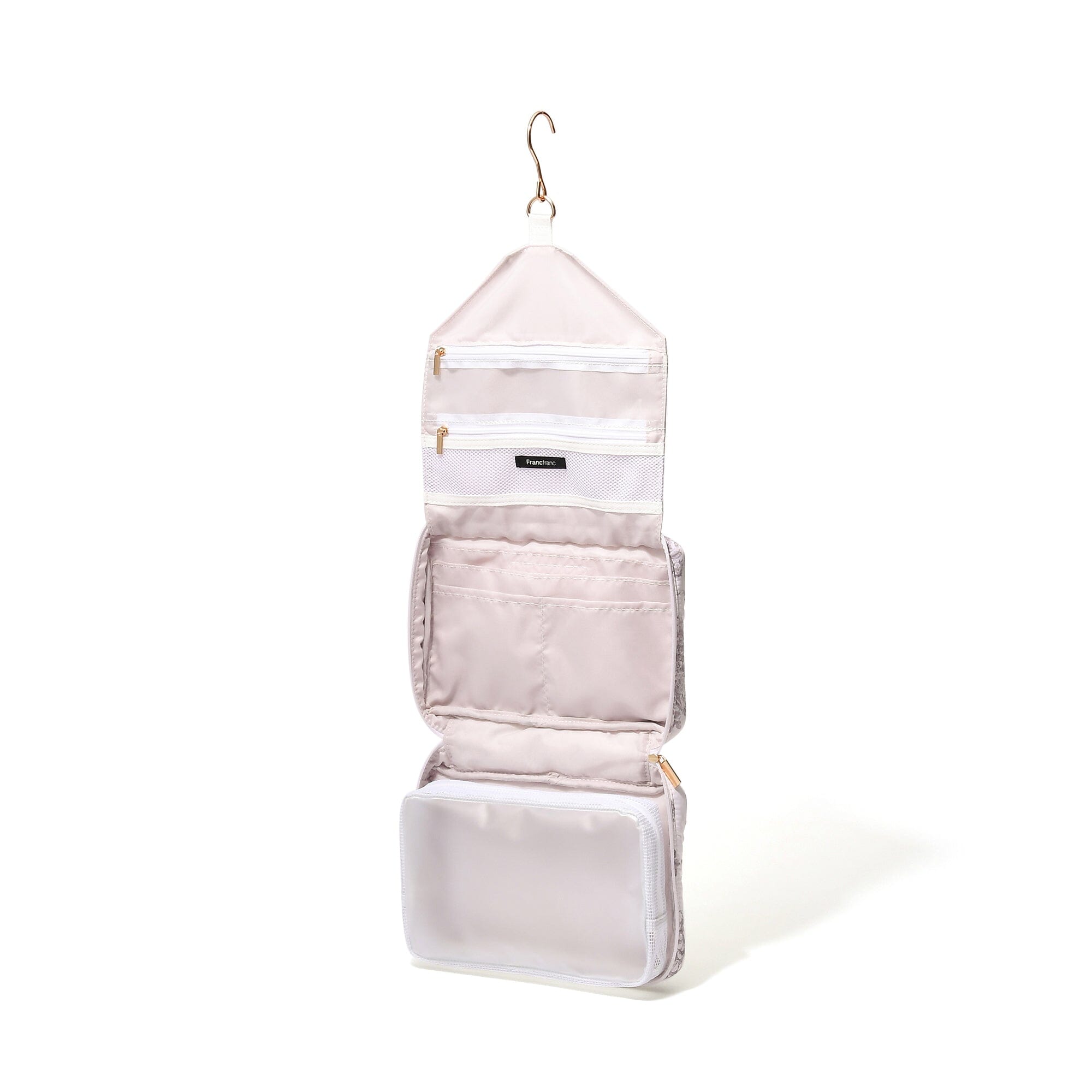 Classic Light Pink Flower Hanging Pouch - Elegant Wall Decor for Living Room, Bedroom, or Office | Perfect for Storage and Home Organization