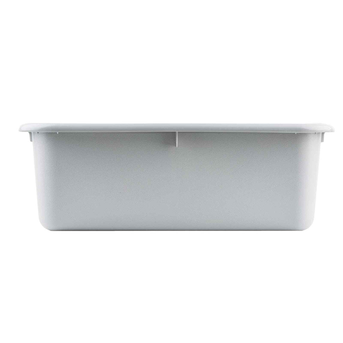 TableCraft 21 x 16 Inch Commercial Bus Bin - 5 Deep Grey - Heavy Duty Restaurant Kitchen Storage Container for Utensils, Dishes, and Food Prep
