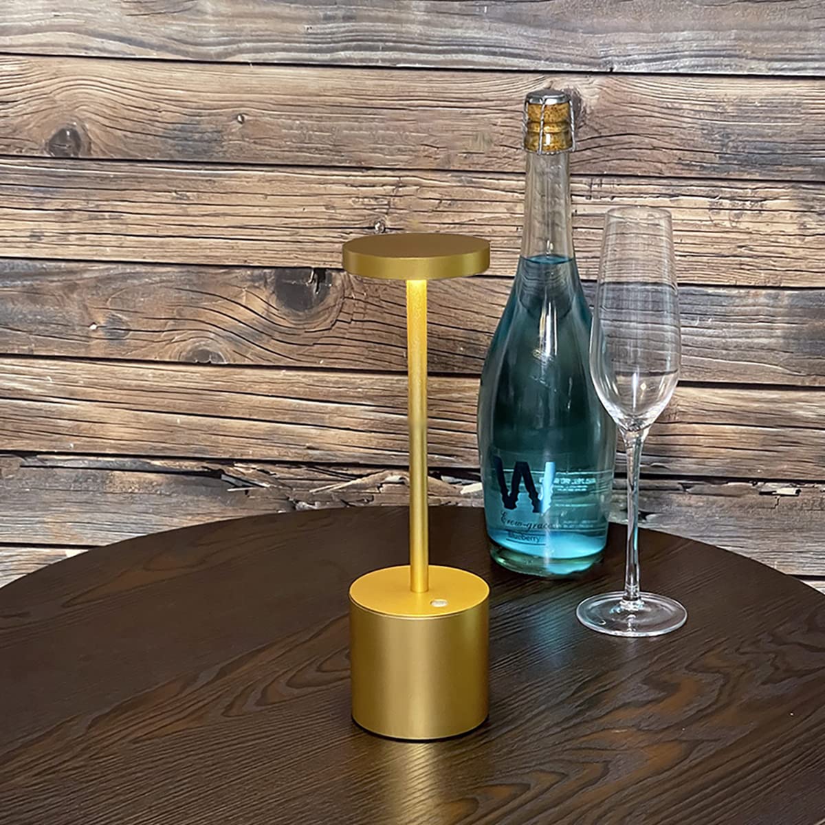 2 Pack Cordless LED Table Lamp - Rechargeable Battery, 3 Lighting Modes & Dimmable, Portable Desk Lamp for Home, Office, Restaurant, Terrace (Gold) | Perfect for Reading, Working & Ambient Lighting