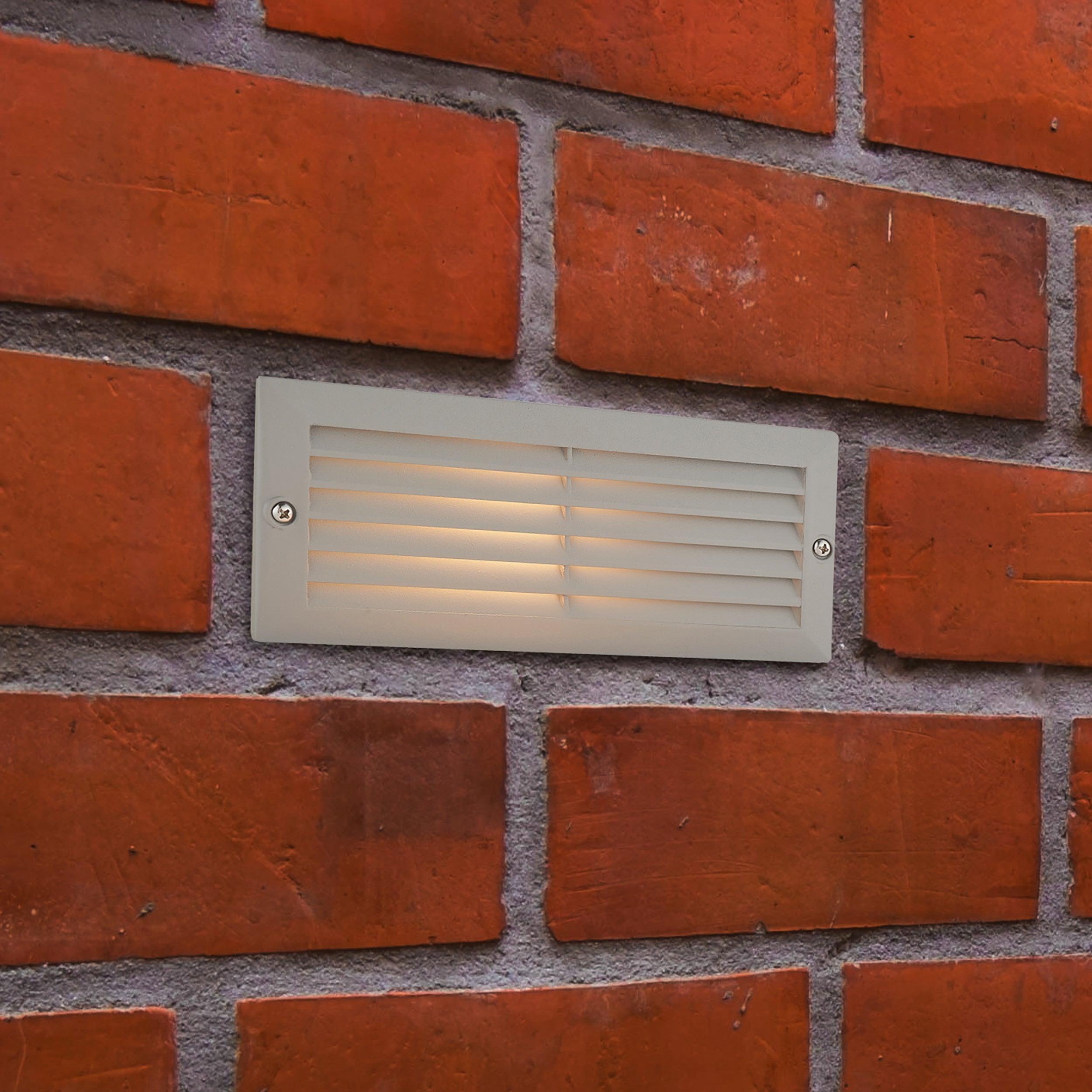 Eco-Friendly Grey Brick Light with Louvre Design - IP44 Rated 40W LED for Outdoor & Garden Lighting