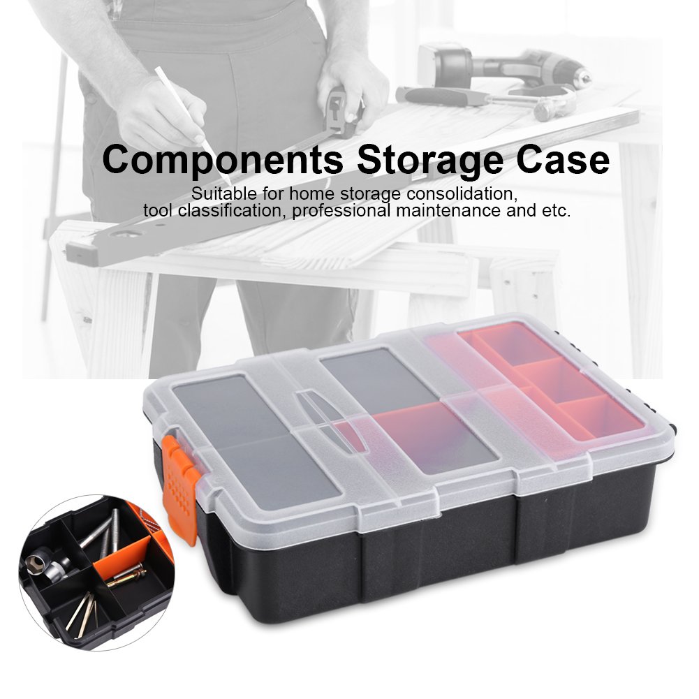 Heavy Duty Tool Box Organizers with Removable Dividers - Small Parts Storage Container for Hardware, Nuts, Bolts & DIY Tools - Perfect for Garage, Workshop & Home Improvement Projects