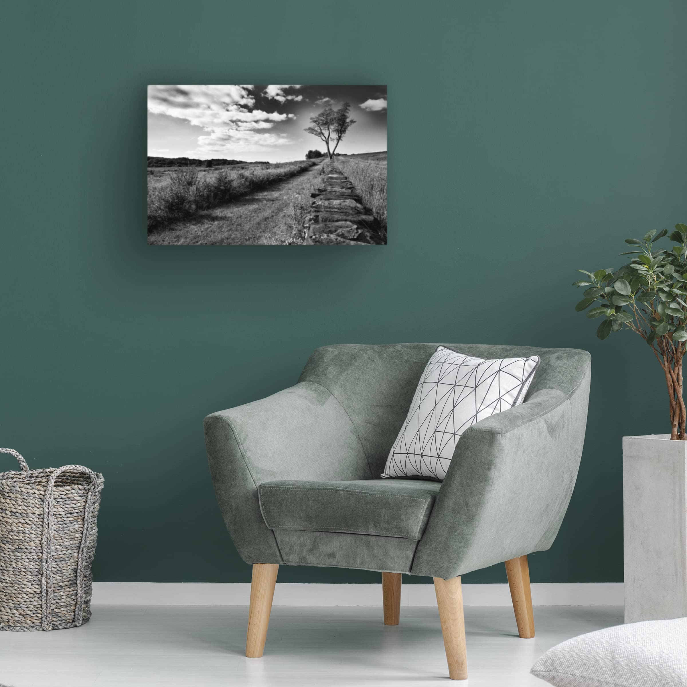 Trademark Fine Art 'Stone Wall' Canvas Art by Aledanda - Elegant Textured Wall Decor for Living Room, Bedroom & Office