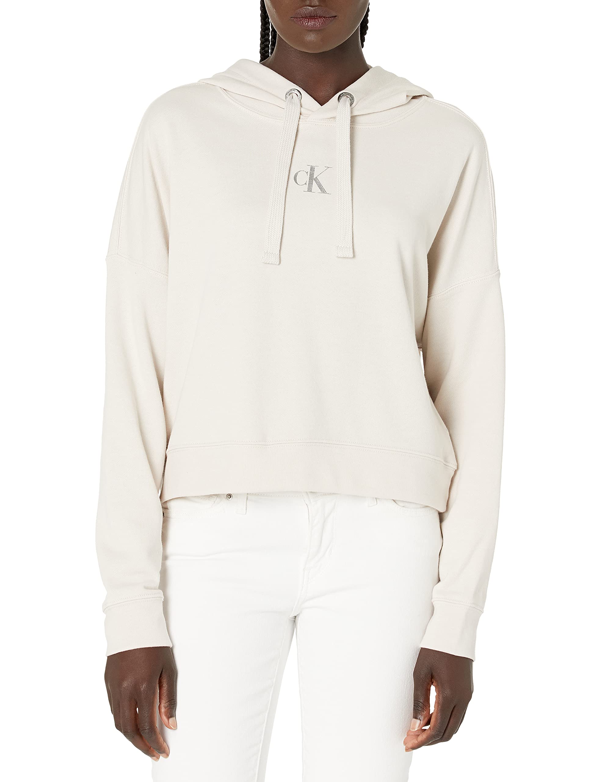Calvin Klein Women's Stretch Denim Hoodie - Comfortable Casual Pullover for Everyday Wear | Perfect for Street Style, Weekend Outings & Layering Outfits