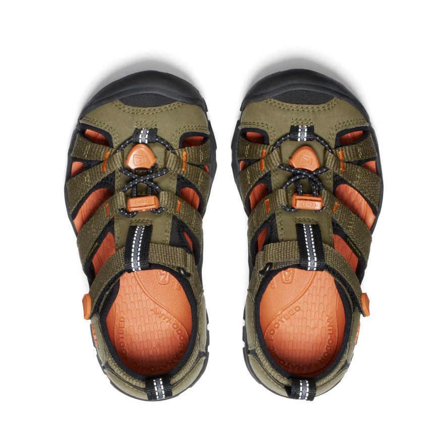 Little Kids' Seacamp II CNX Water Shoes - Dark Olive/Gold Flame - Comfortable & Lightweight for Beach, Pool & Outdoor Play