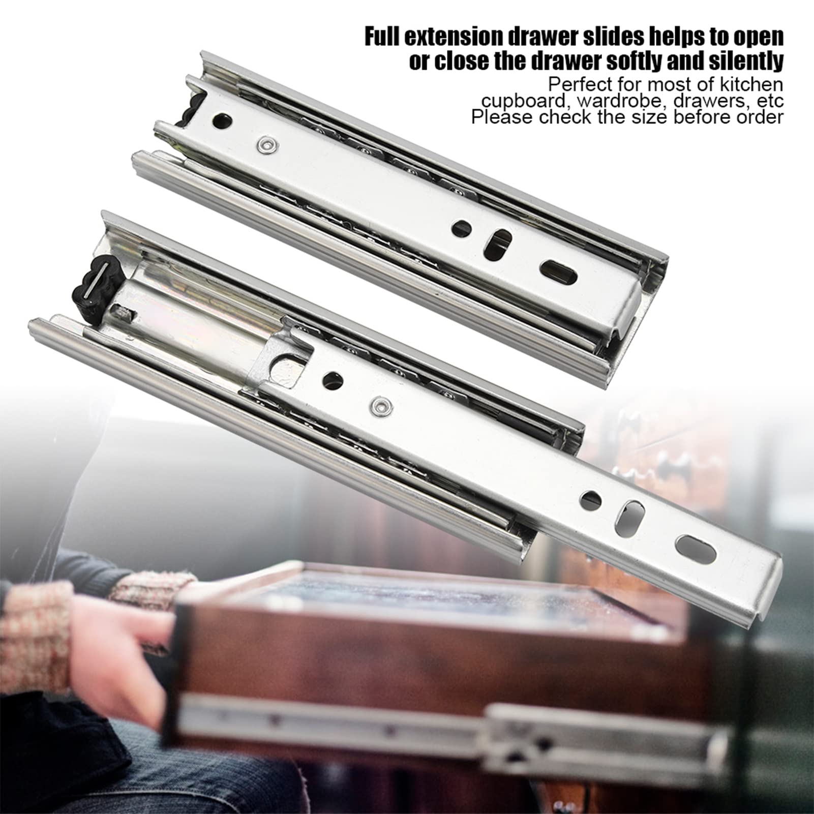 5 Inch Soft Close Ball Bearing Drawer Slides - 2 Pack Full Extension Side Mount Drawer Runners for Desk, Cabinet & Cupboard | Smooth Gliding Mini Rails for Furniture & Home Organization