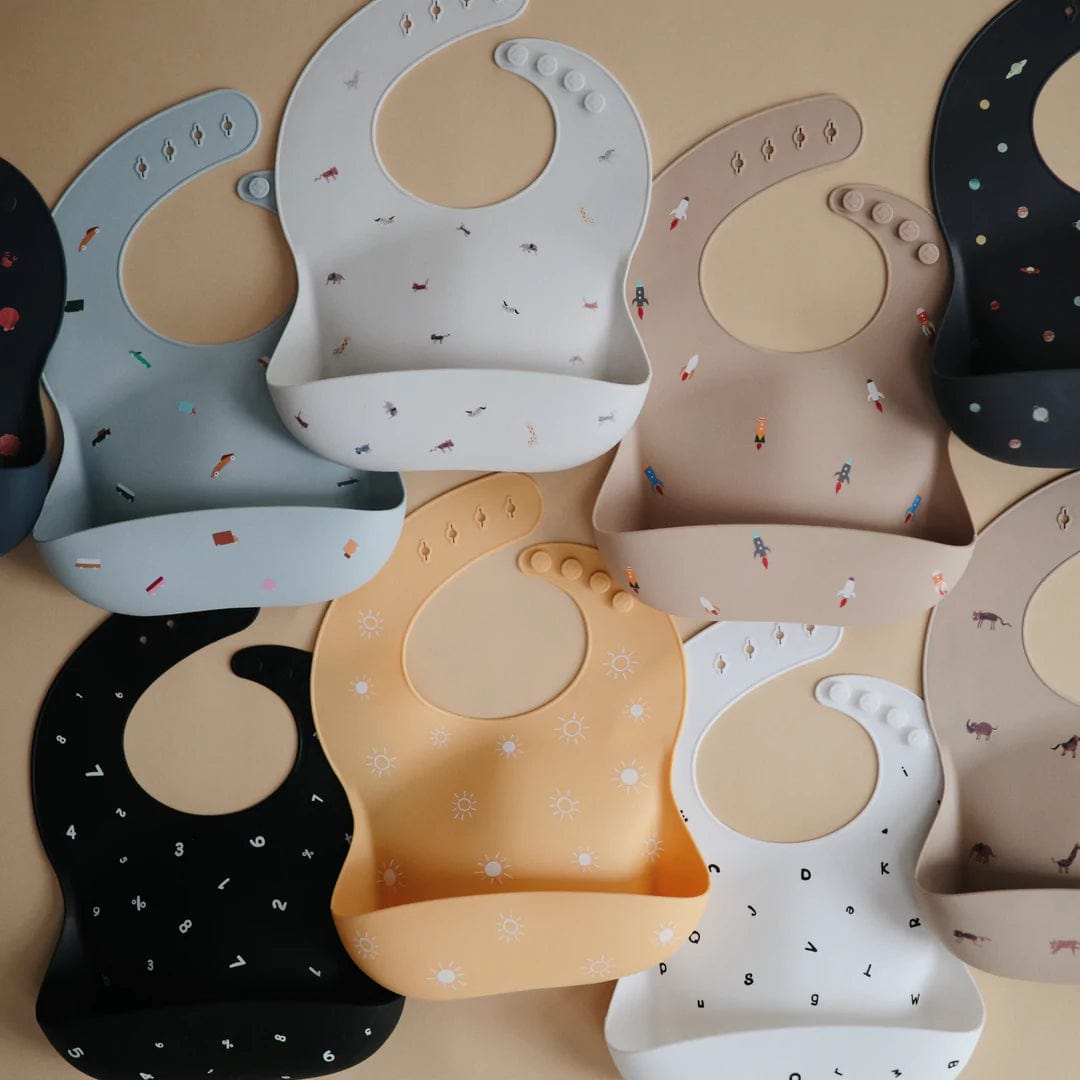 Mushie Silicone Baby Bib - Soft, Durable & Easy Clean Feeding Bib for Infants & Toddlers - Perfect for Mealtime, Snacks & Messy Play