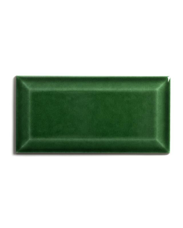 Victoria Tile Color Sample - Bottle Green Ceramic Tile for Kitchen Backsplash, Bathroom Wall, and Flooring