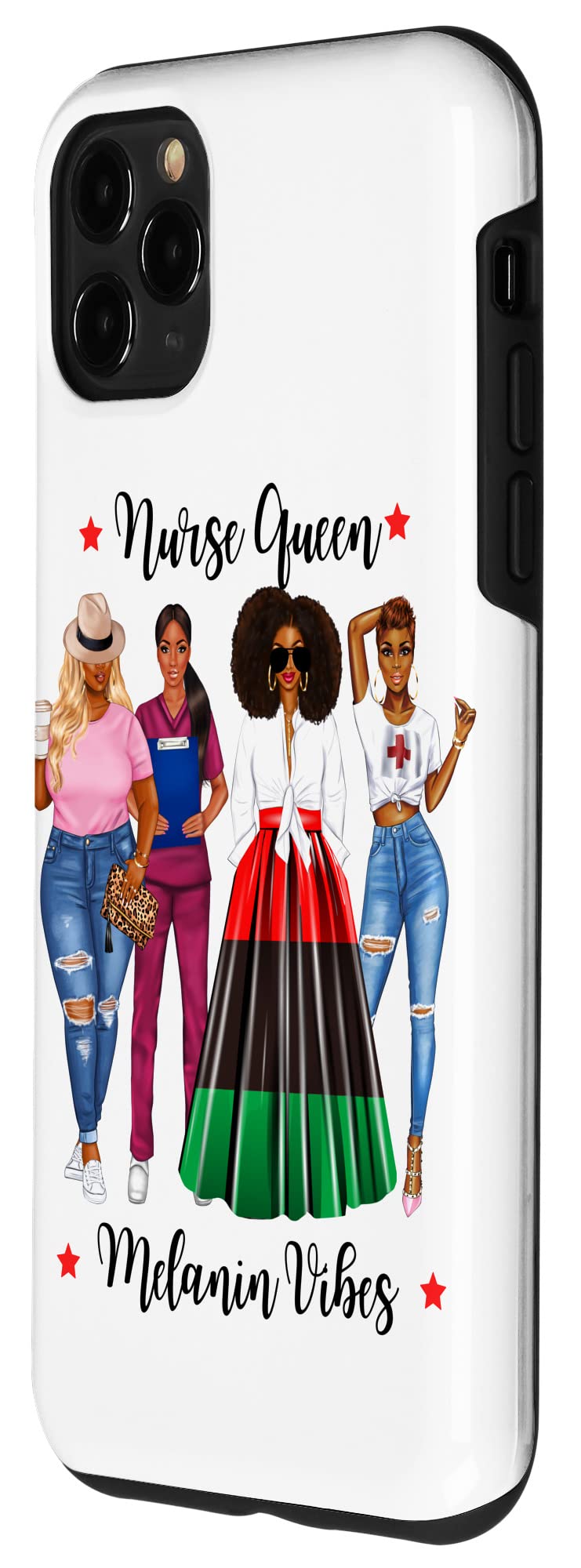 iPhone 11 Pro Max Case - Melanin-Inspired Design for Nurses & Nursing Students - African American Pride Protective Cover - Perfect for Hospital Shifts & School Clinicals
