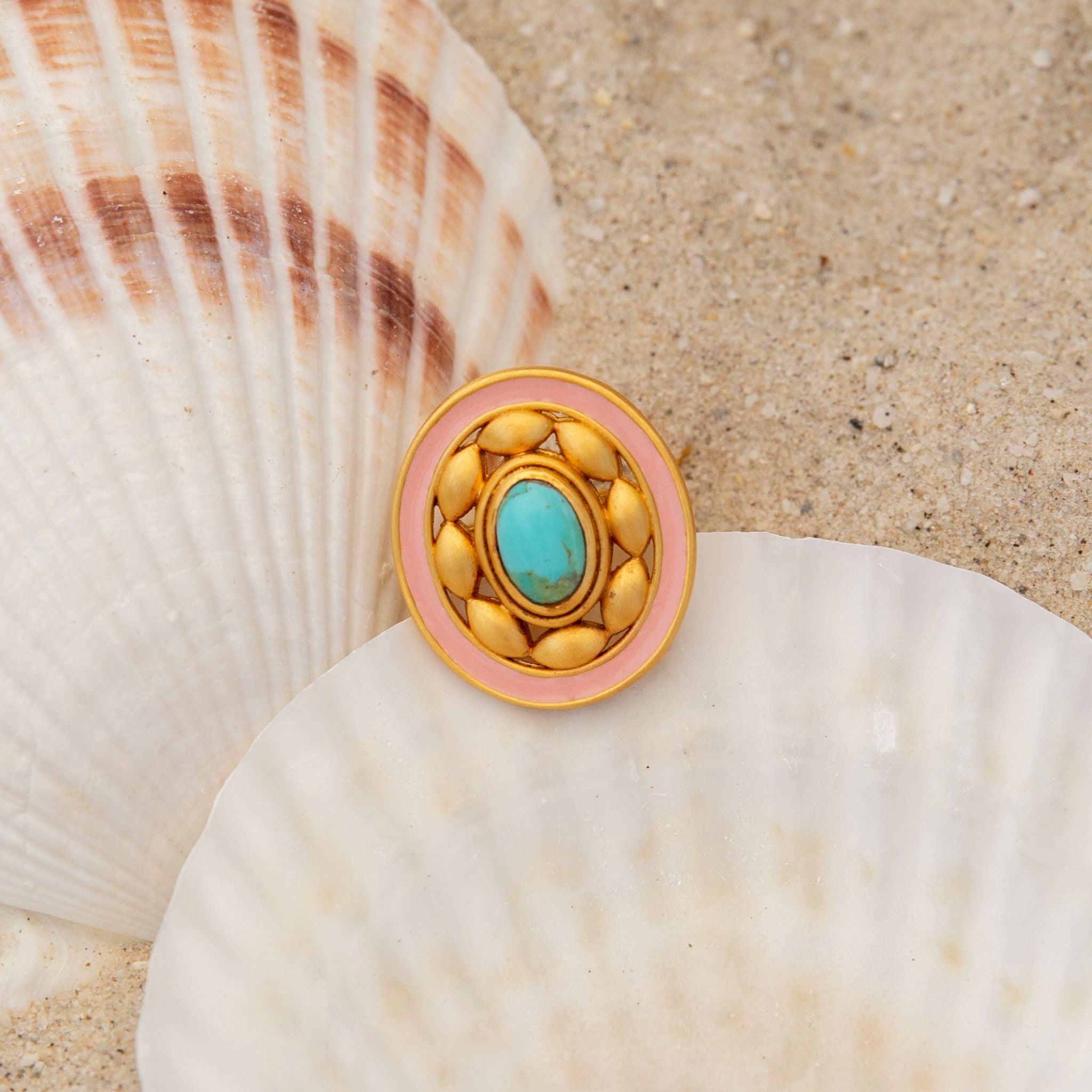 Portofino Turquoise Statement Ring for Women - Elegant Handmade Jewelry Gift for Birthday, Anniversary & Special Occasions | Boho Chic Fashion Accessory