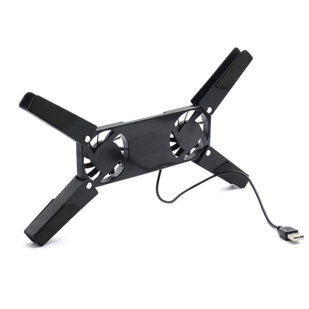 Portable Foldable Laptop Cooling Stand with USB Fan - Adjustable Ergonomic Notebook Cooler for Heat Dissipation | Perfect for Gaming, Office Work & Home Use