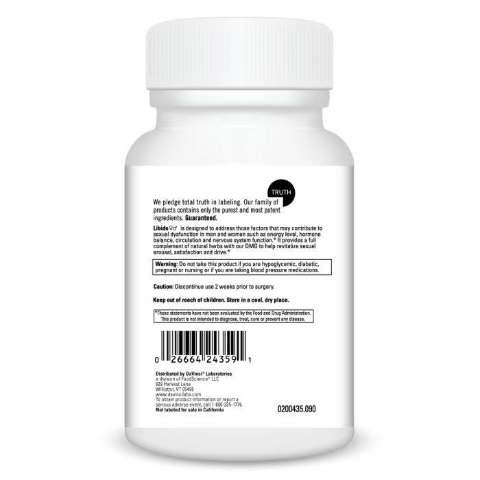 Davinci Labs Libido Support Supplement for Men & Women - Natural Herbal Booster for Energy & Vitality - Perfect for Couples & Active Lifestyles