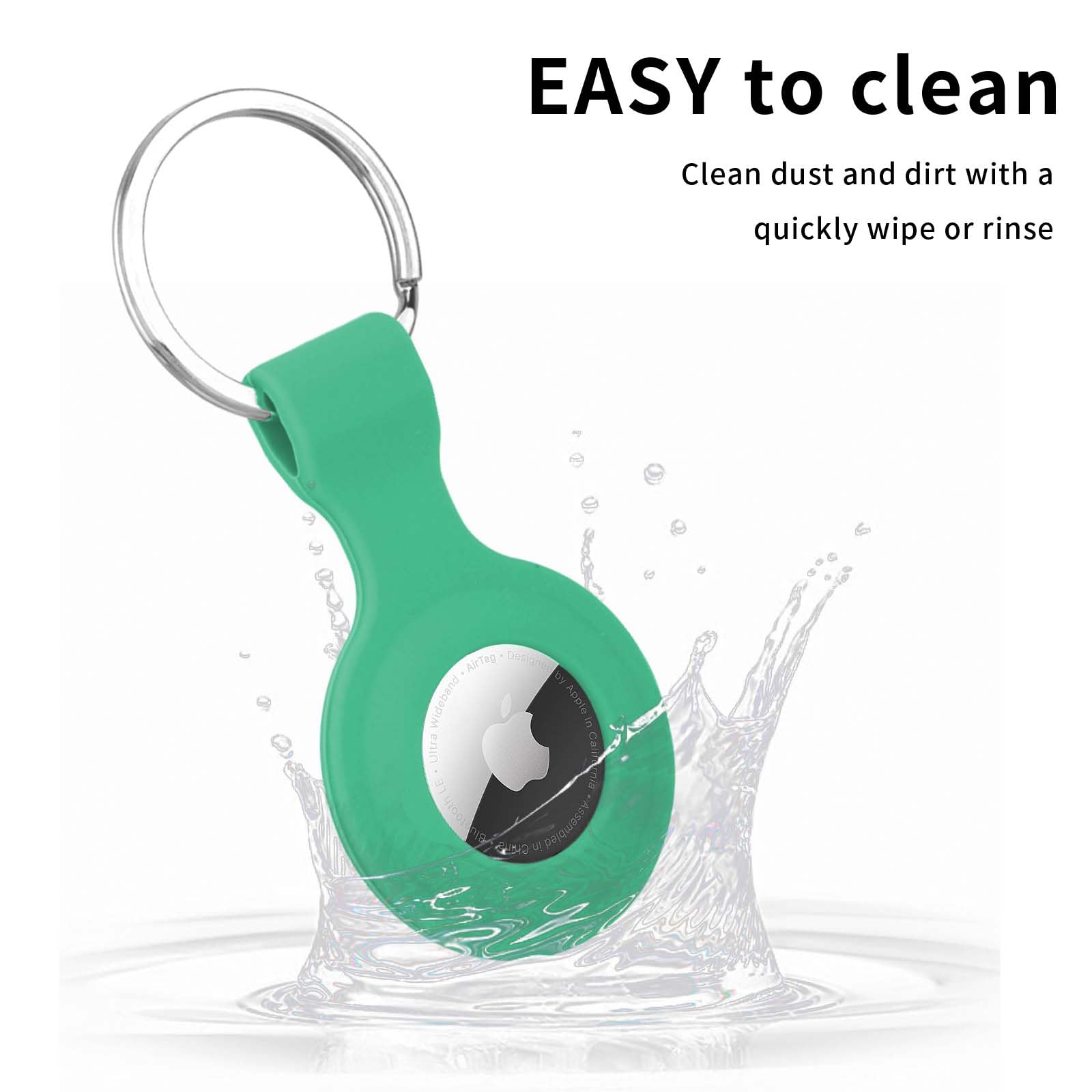 Premium Silicone Case for Apple AirTag 2021 - Anti-Lost Keychain Holder with Secure Key Ring | Protective Cover Compatible with AirTag Tracker | Perfect for Keys, Luggage, Pets & Valuables Tracking