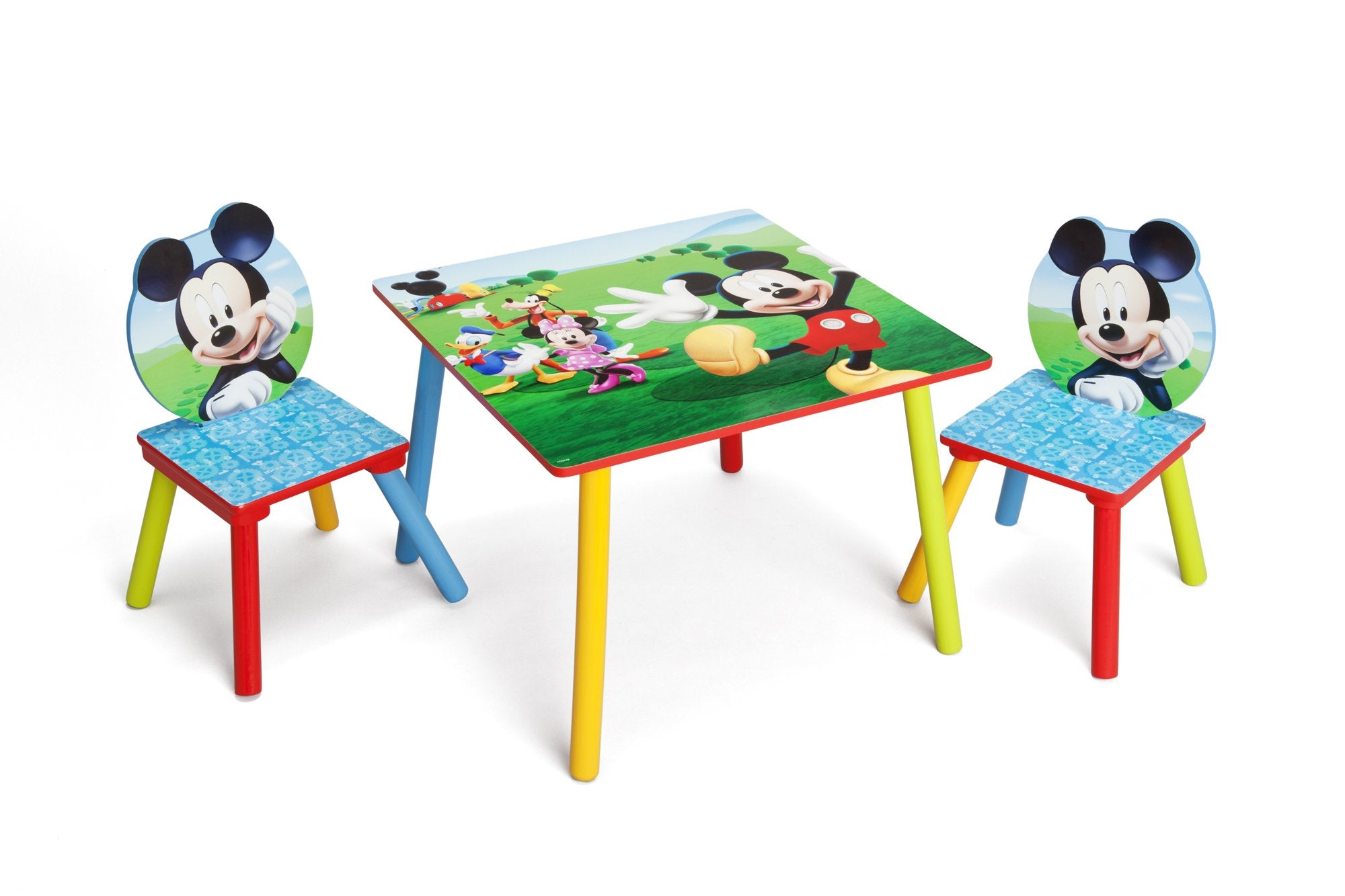 Mickey Mouse Kids Table and Chair Set - Disney Themed Children's Furniture for Playroom, Birthday Party & Toddler Learning Activities