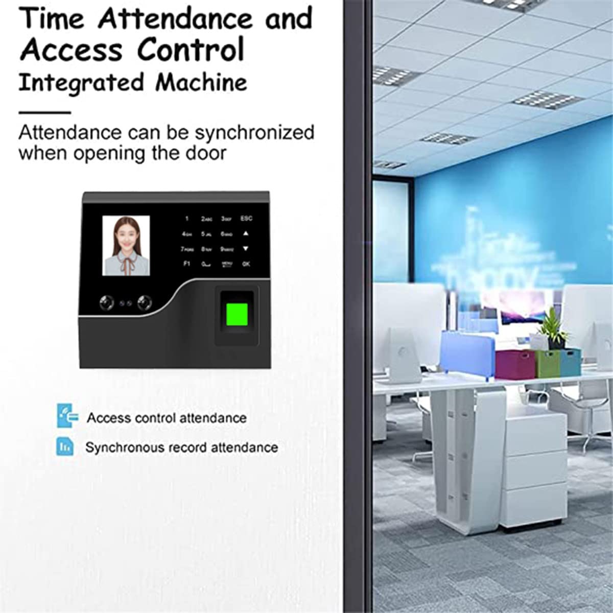 Employee Time Clock Machine with Face Recognition & Fingerprint - Punch in/Out System for Small Business | Ideal for Office Attendance Tracking & Workforce Management