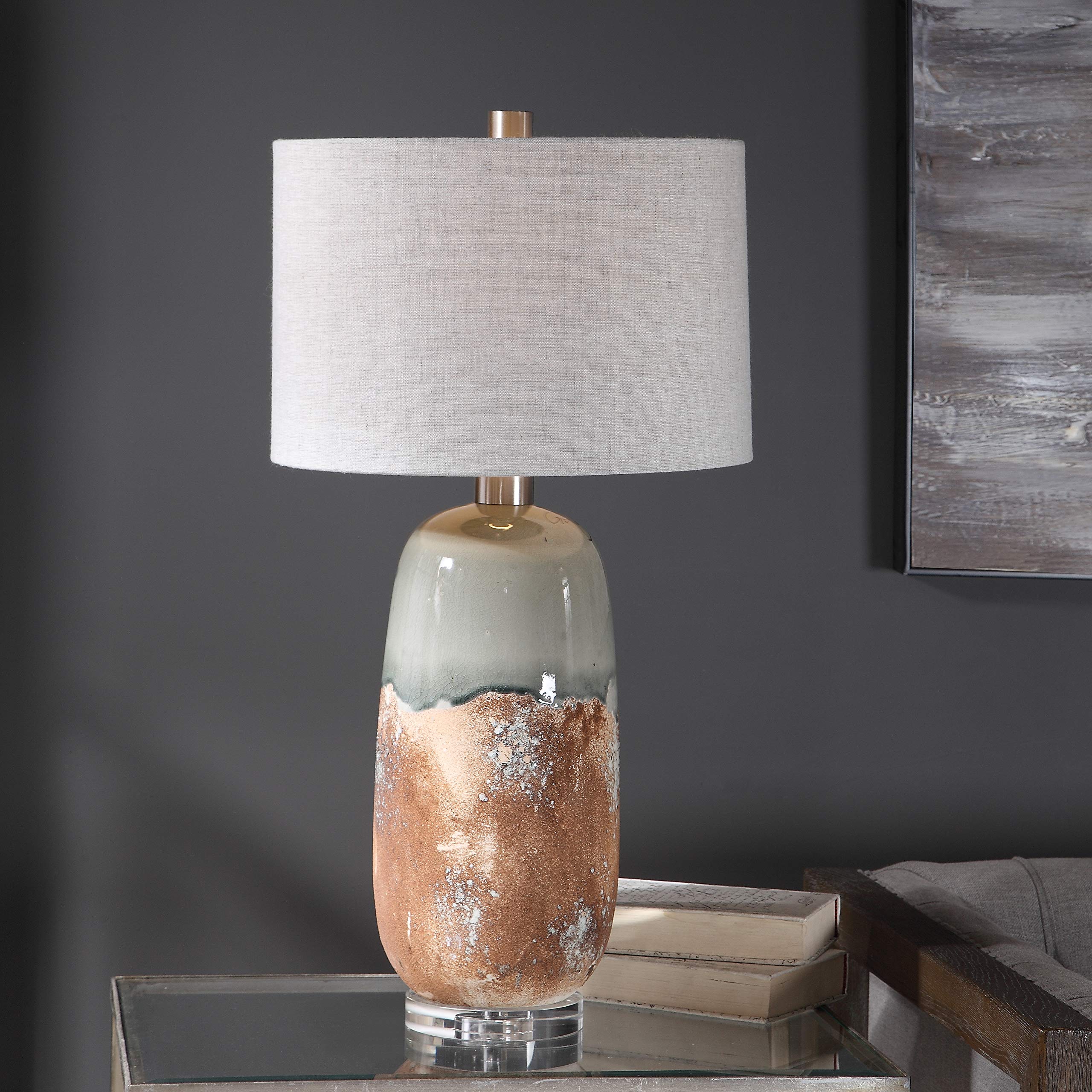 Maggie Ceramic Table Lamp - Modern Decorative Lighting for Living Room, Bedroom & Office - Stylish Home Decor Accent Light with Warm White Glow