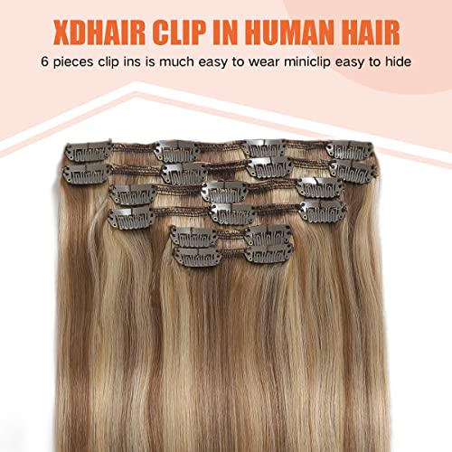 Premium 100% Human Hair Clip-In Extensions - Silky Straight Hair Extensions for Length & Volume | Perfect for Parties, Weddings & Everyday Styling